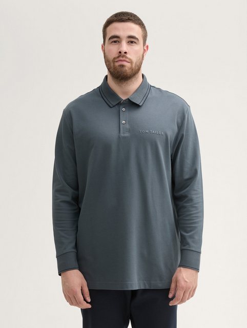 TOM TAILOR PLUS Langarm-Poloshirt Plus Size - Langarm Poloshirt mit Logo Pr günstig online kaufen