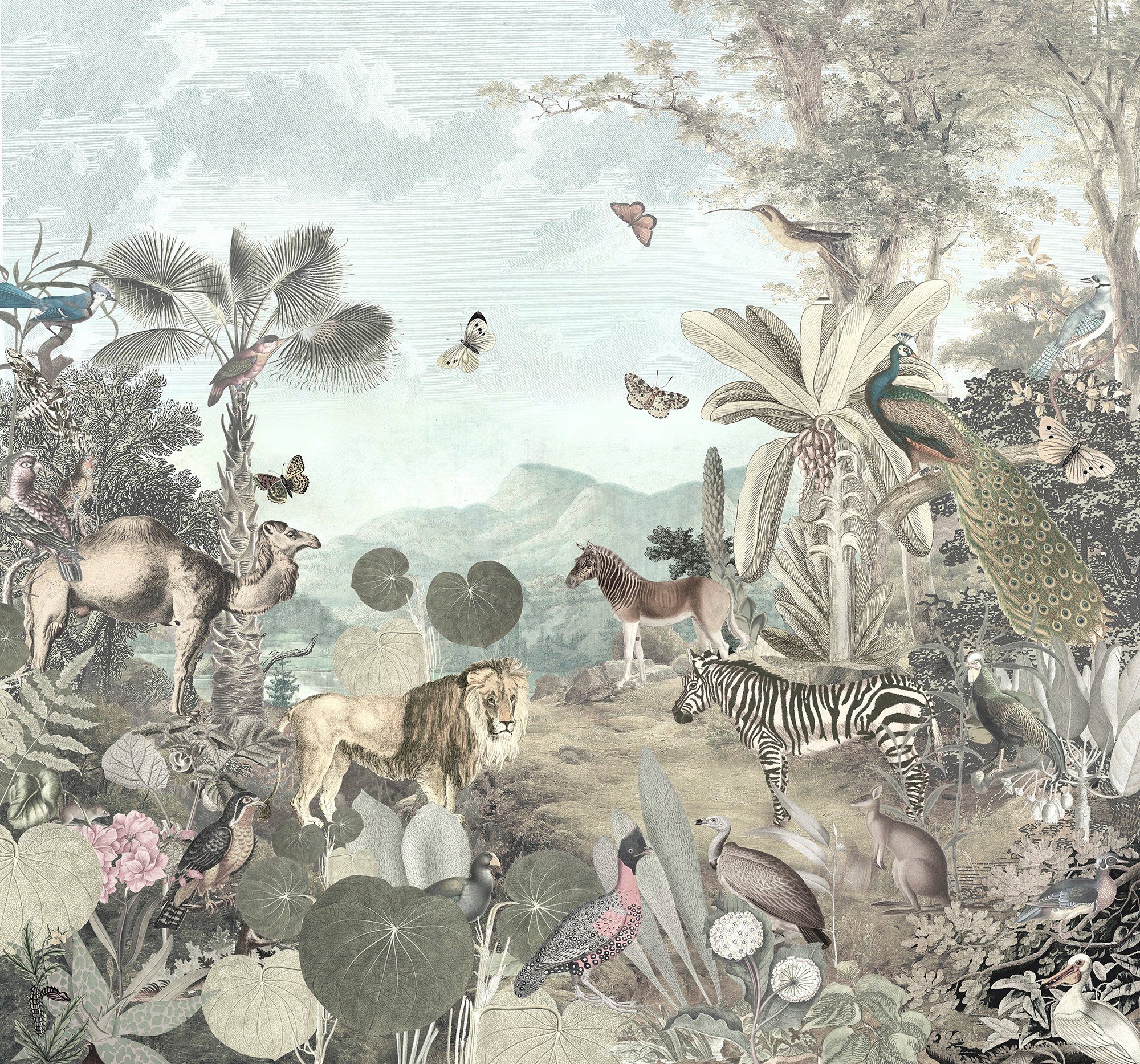 Komar Vliestapete Digitaldruck Vlies - Creation - Größe 300 x 280 cm, glatt, bedruckt, (1 St), Wohnzimmer, Schlafzimmer
