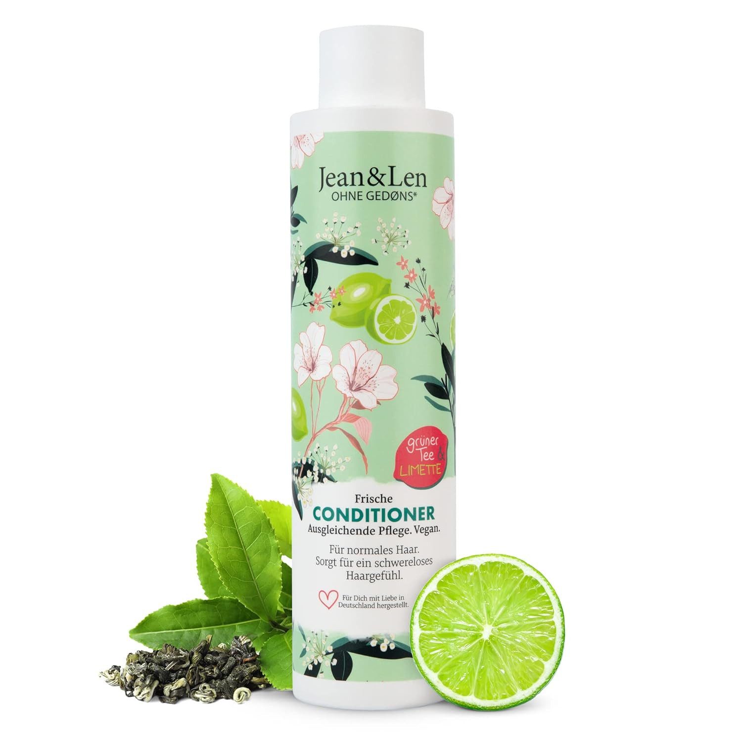 Jean & Len ohne Gedons* Haarspülung Frische Conditioner Grüner Tee/Limette für normales Haar, 1-tlg., Vegan