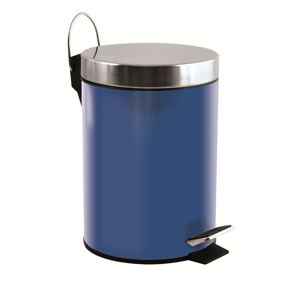 MSV Kosmetikeimer Treteimer uni, rostfreier Edelstahl, mit herausnehmbarem Inneneimer, 3L