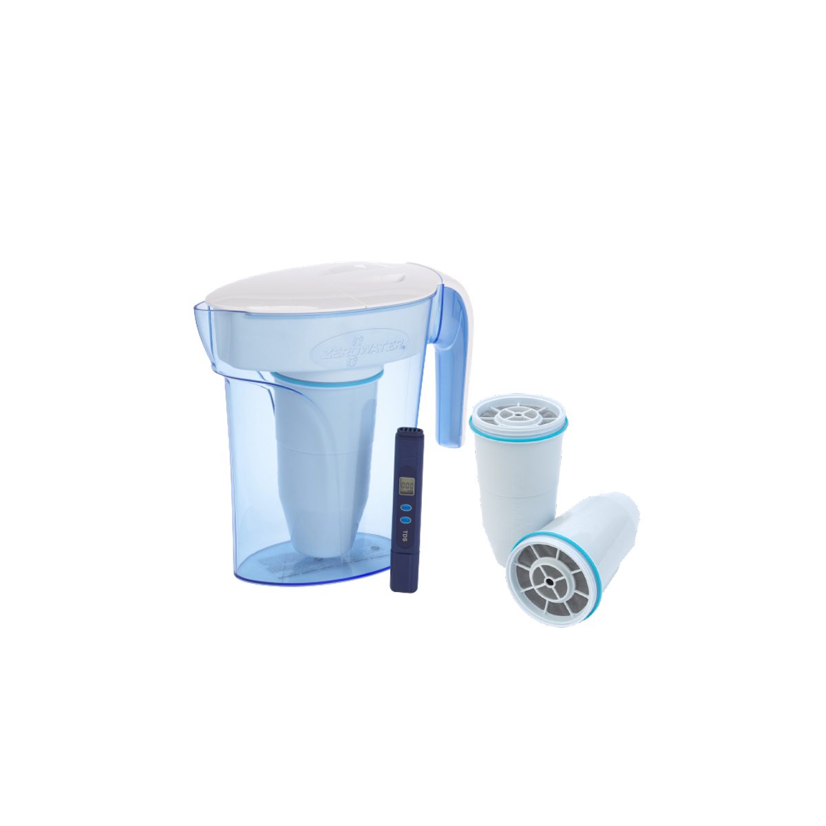 ZEROWATER Wasserfilter ZeroWater Filterset mit drei Filtern und einem Tester inklusive, 1,7 l