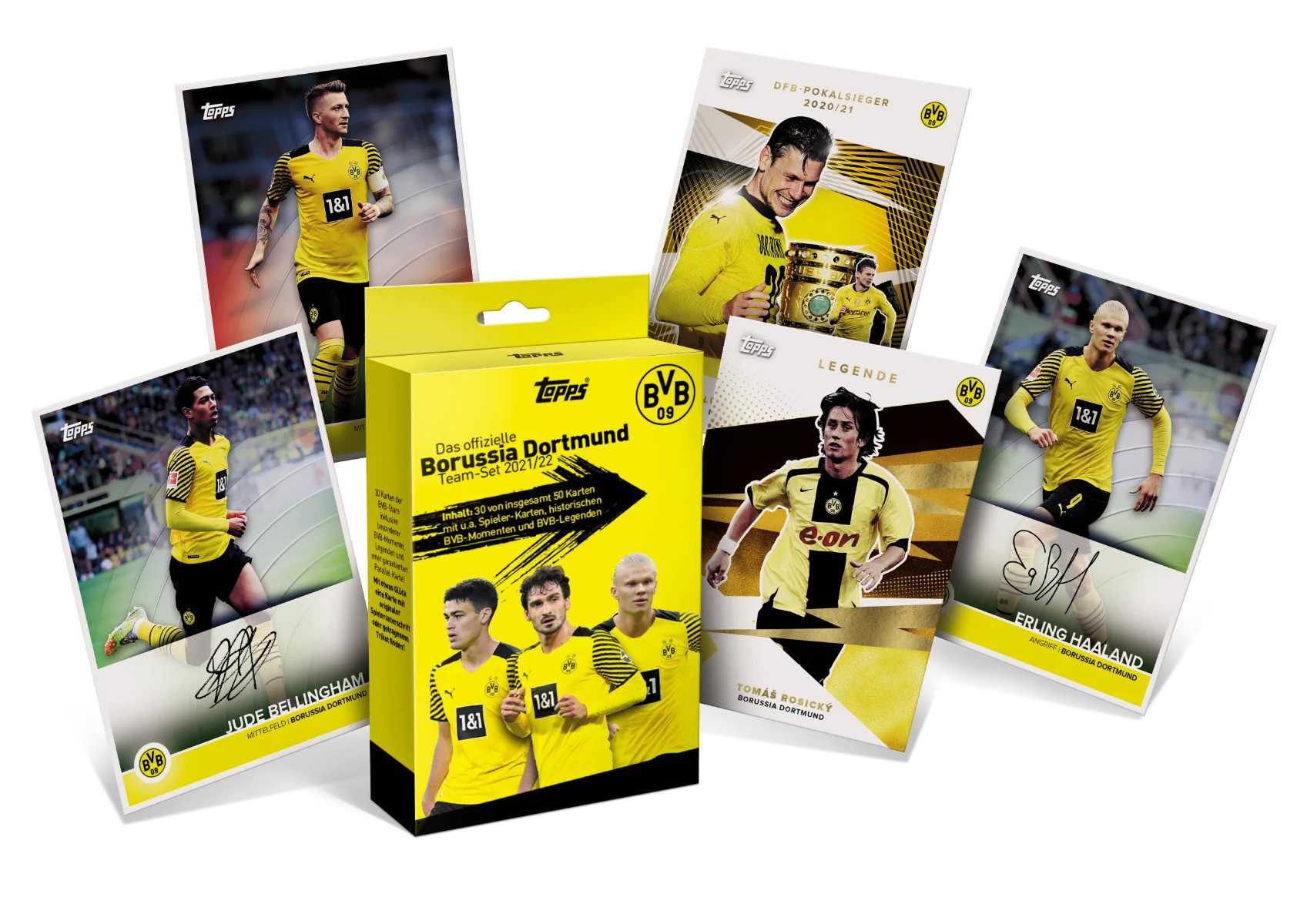 Topps Sammelkarte Topps Borussia Dortmund Team Set 2021/22 - 1 Box