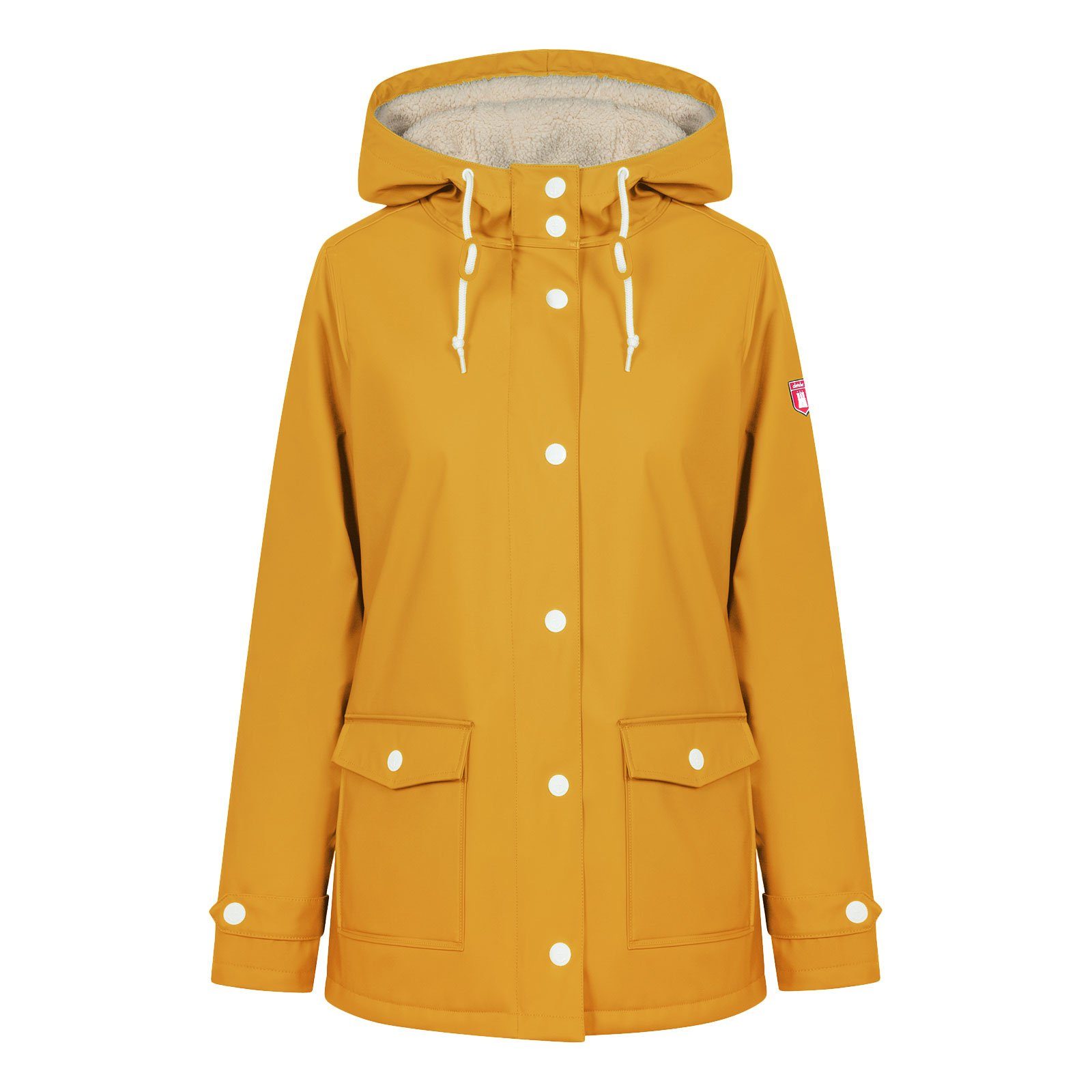 Derbe Regenjacke Pensholm mit weichem Teddy-Innenfutter