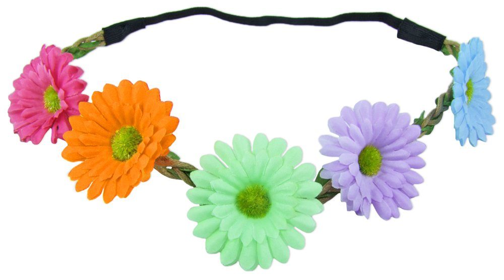 Das Kostümland Kostüm Blumen Haarband mit Margeriten - Bunt