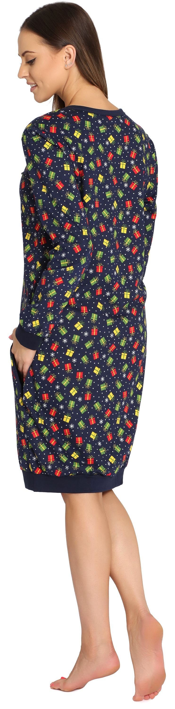 Merry Style Nachthemd Damen Nachthemd Langarm günstig online kaufen