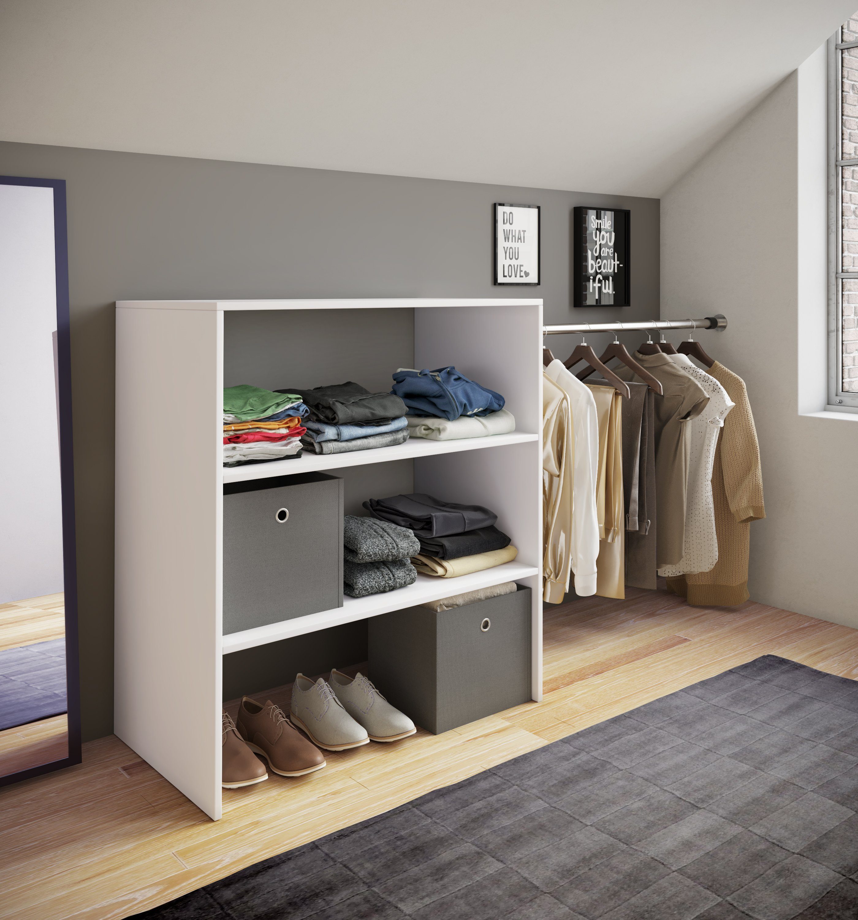 VCM Kleiderschrank Dacho II 90x100x50cm
