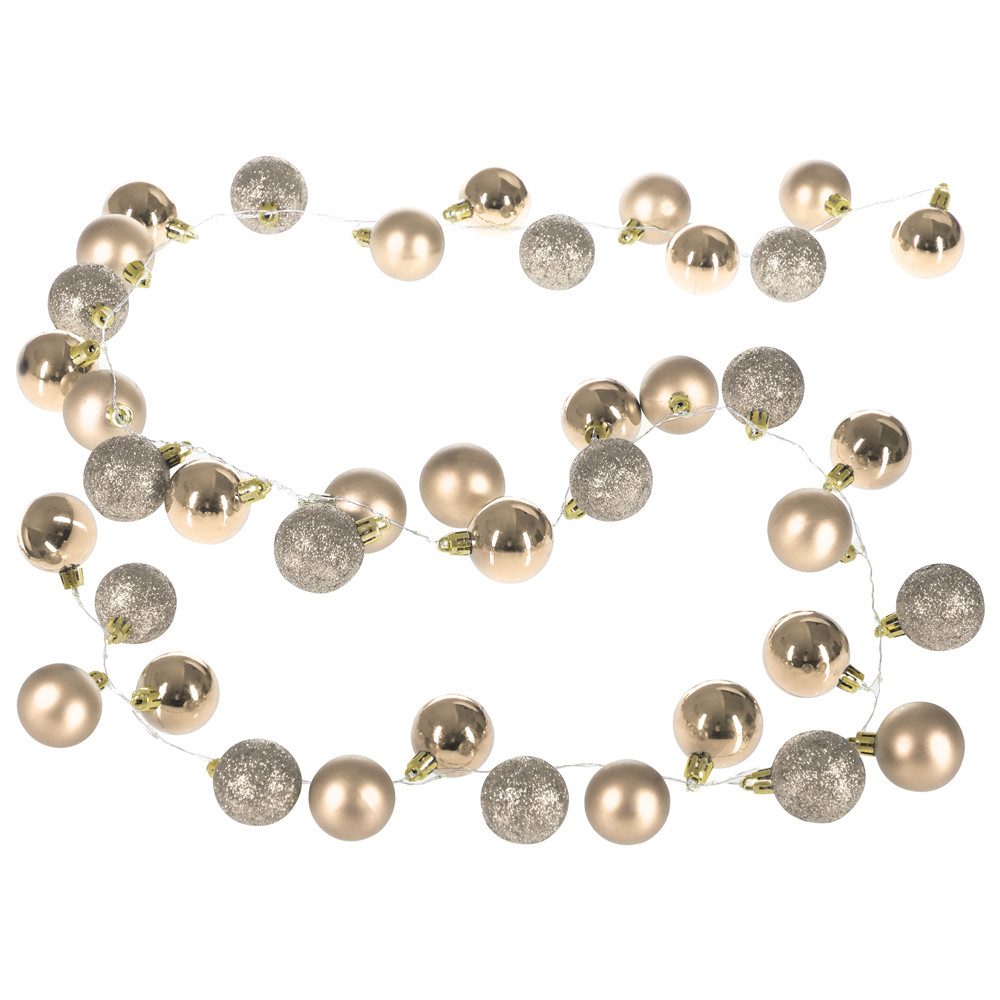 Casaria Lichterkette, LED Lichterkette 40 Weihnachtskugeln 2 m Innen Außen günstig online kaufen