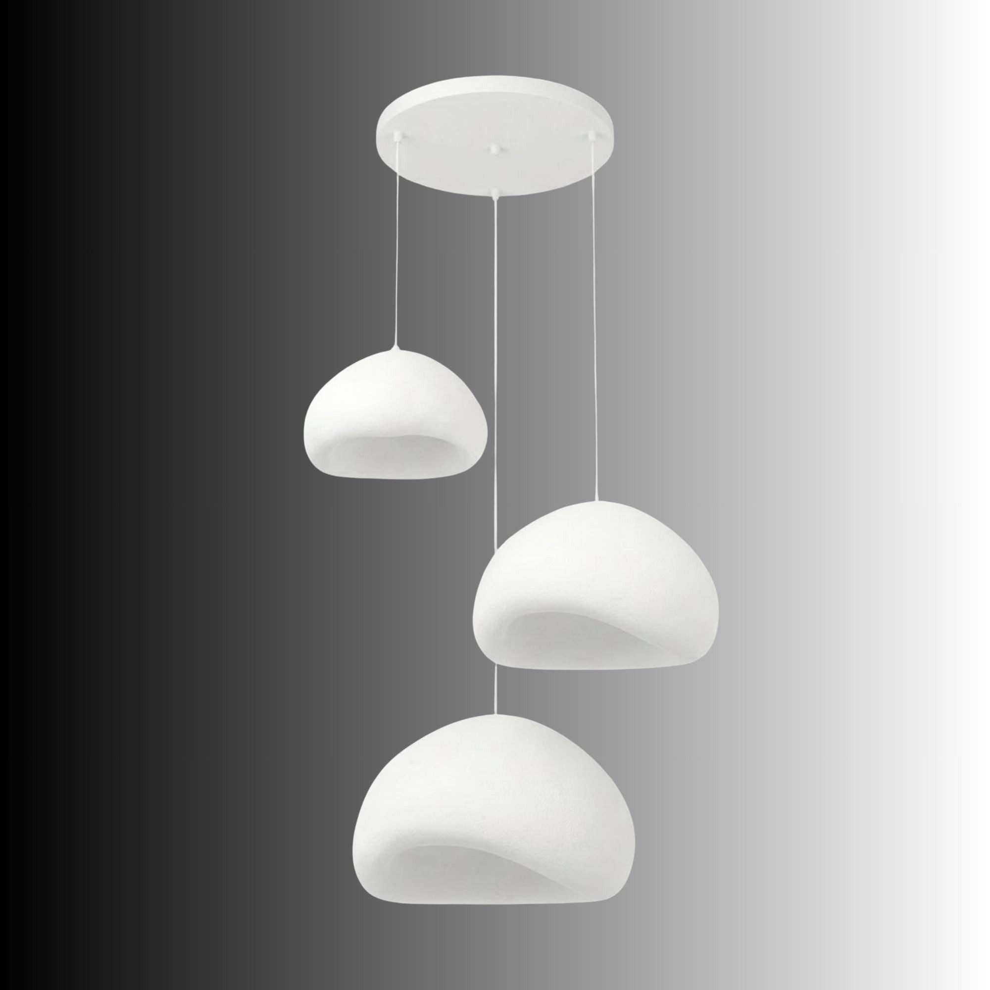 Opviq Pendelleuchte Loval, höhenverstellbar, boho deco, ohne Leuchtmittel, Fiberglas-Schirme,Hängelampe E27,Essplatzbeleuchtung