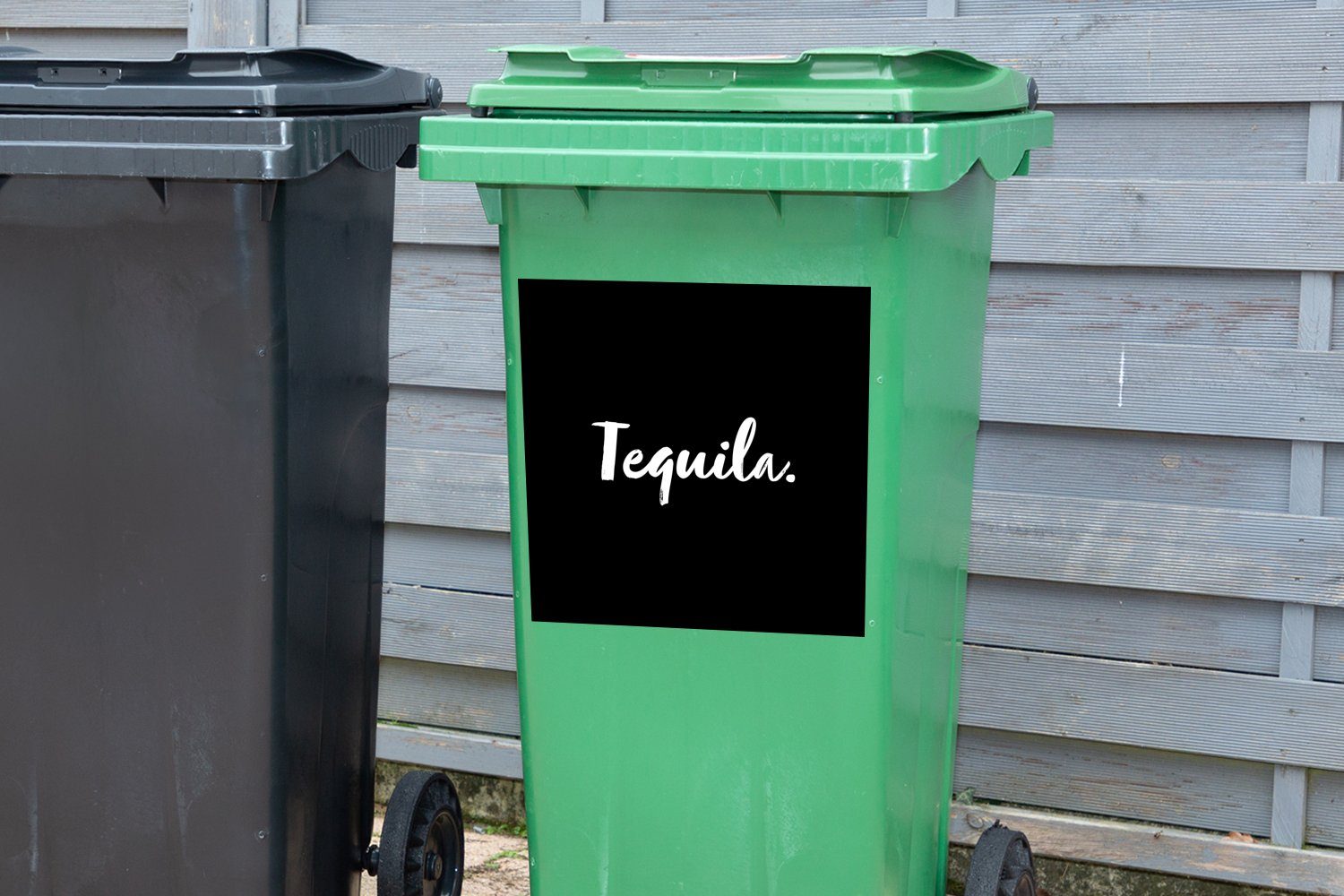 MuchoWow Wandsticker Tequila - Zitate (1 Text - Mülltonne, Sticker, St), Alkohol Container, - Mülleimer-aufkleber, Abfalbehälter - Getränk