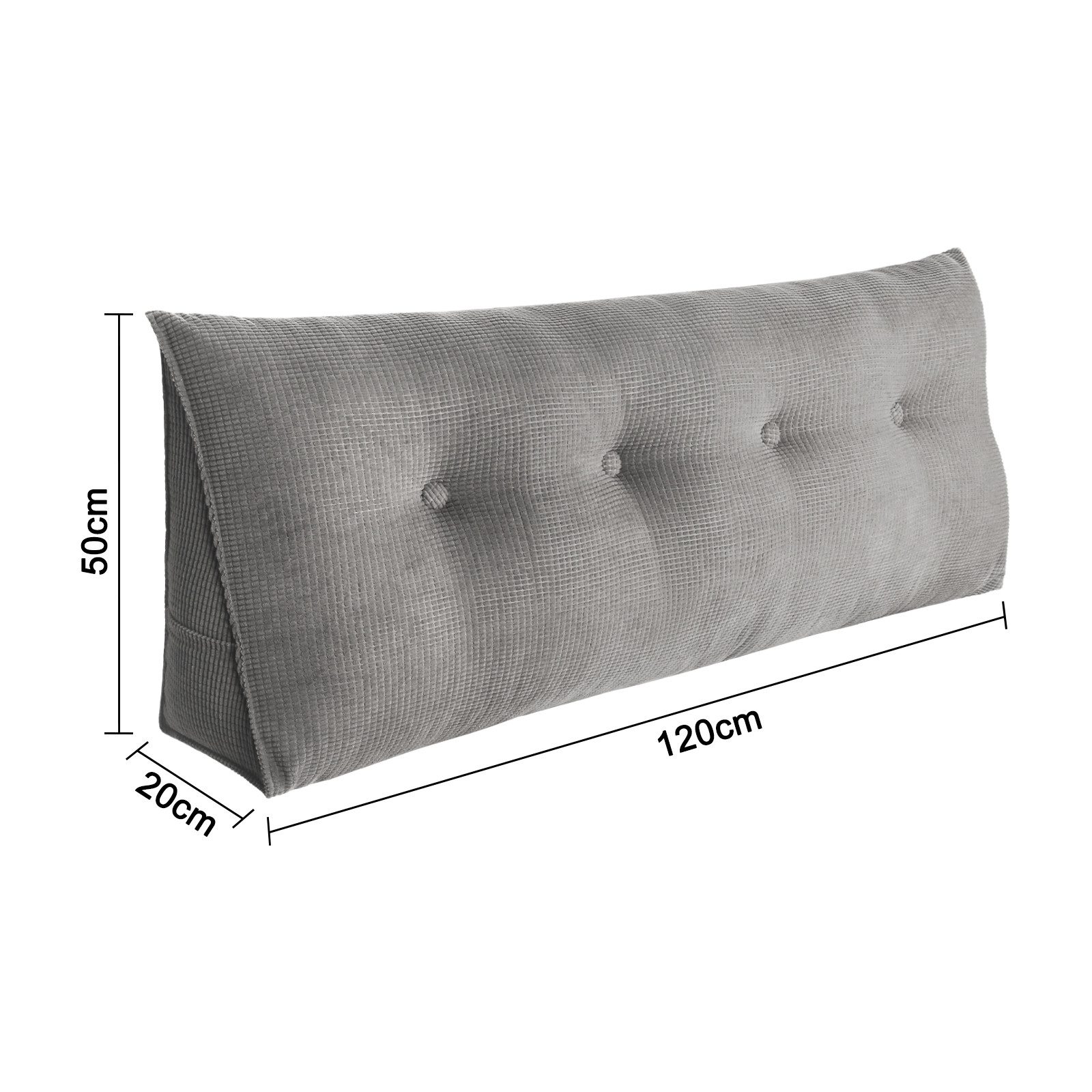 JEOBEST Rückenkissen Keilkissen mit waschbarem Bezug, Rückenstützkissen, Versch. Größen, Ideal zum Anlehnen im Bett, Lang 1.2/1.4/1.6/1.8/2M