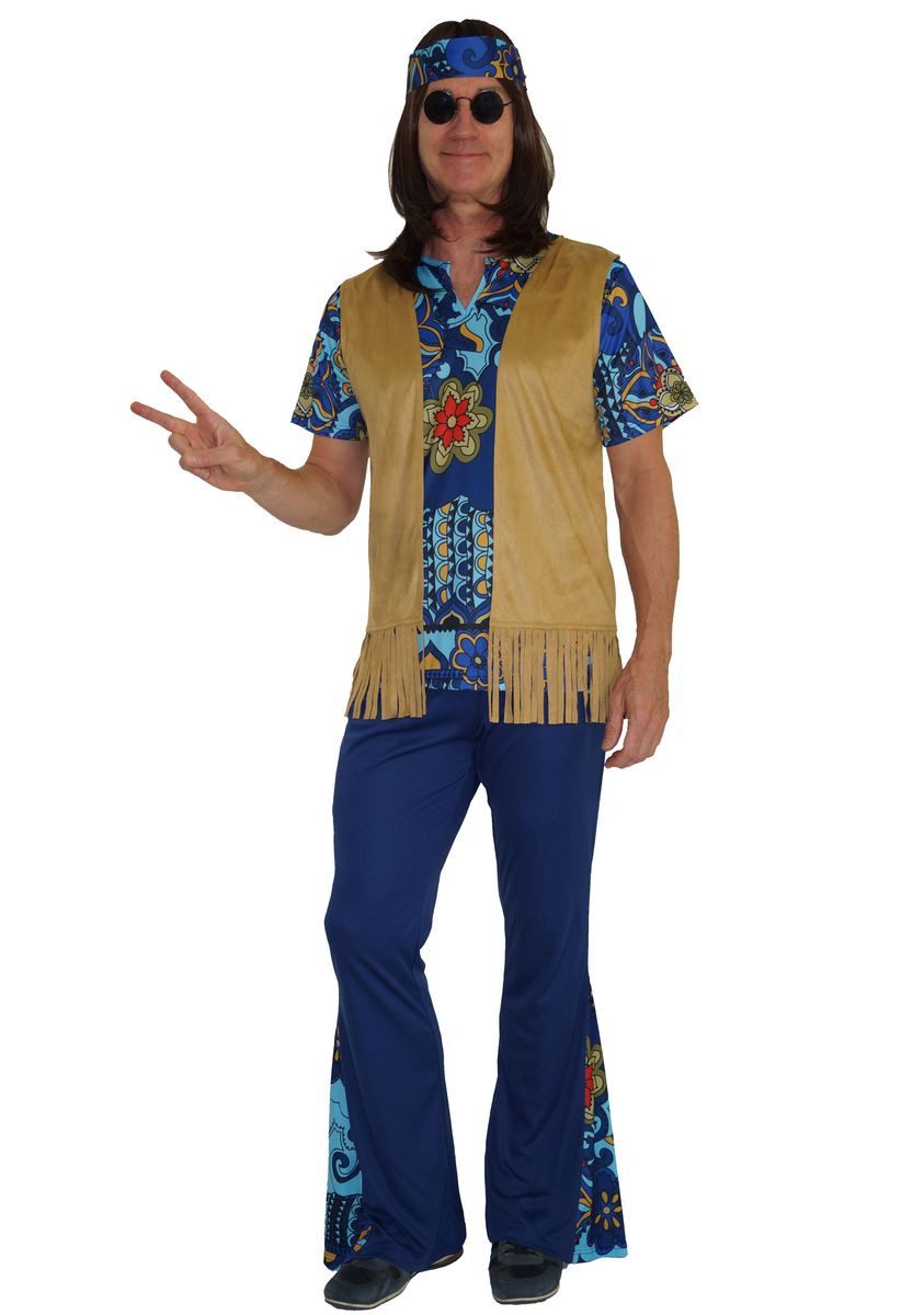 Hippie-Kostüm Hippie Kostüm Herren 70er Jahre Herren Retro - Lecam