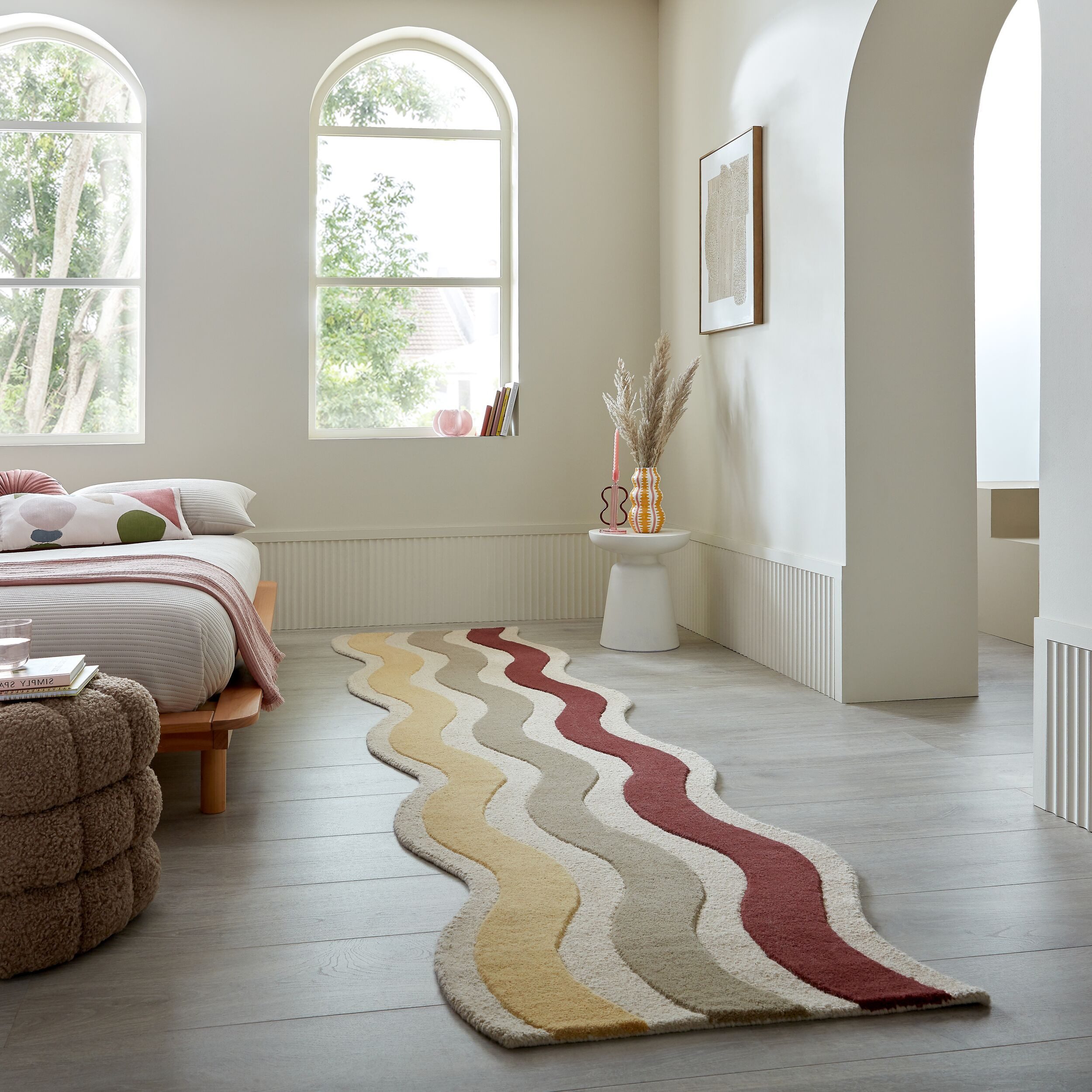 FLAIR RUGS Wollteppich CASCADE auch als Läufer, rechteckig, Höhe: 7 mm, aus 100% Wolle, Organisches Design, handgetuftet