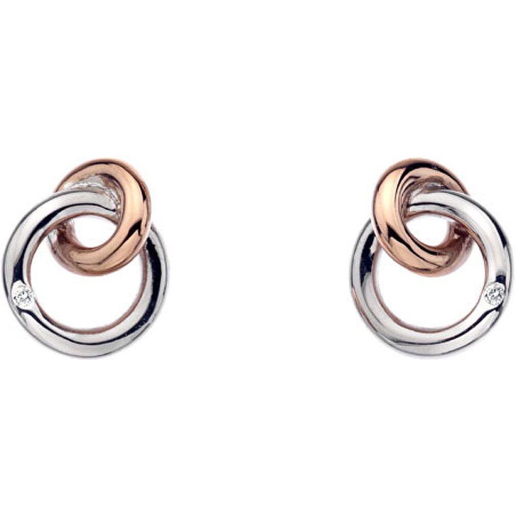 Diamond Paar Ohrstecker Stud earrings Eternity Interlocking DE309