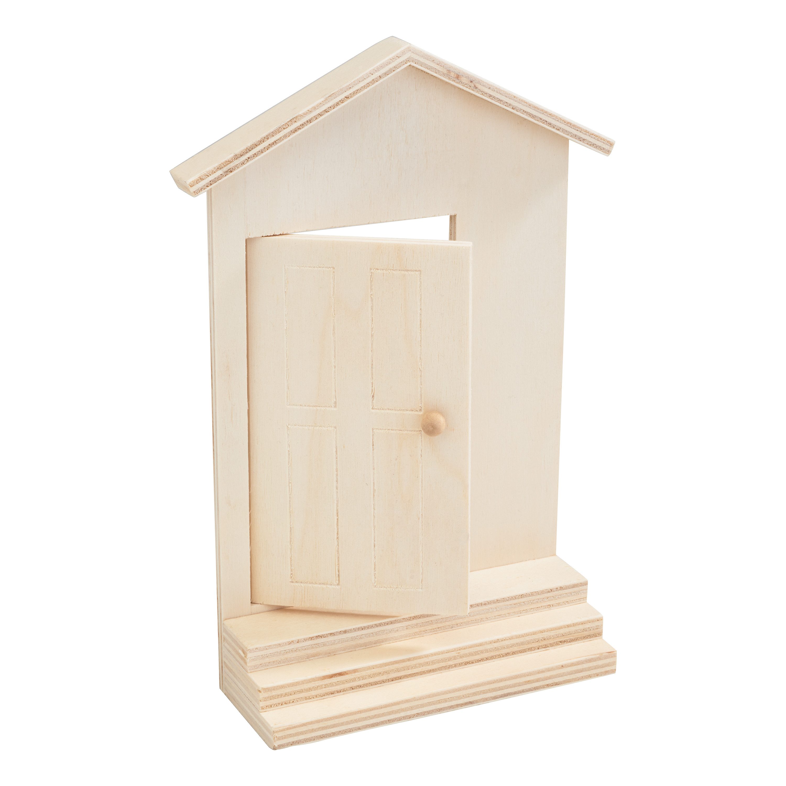 VBS Dekofigur Eingangstür Sam mit Treppenstufen, 12x4,5x20,5cm von VBS