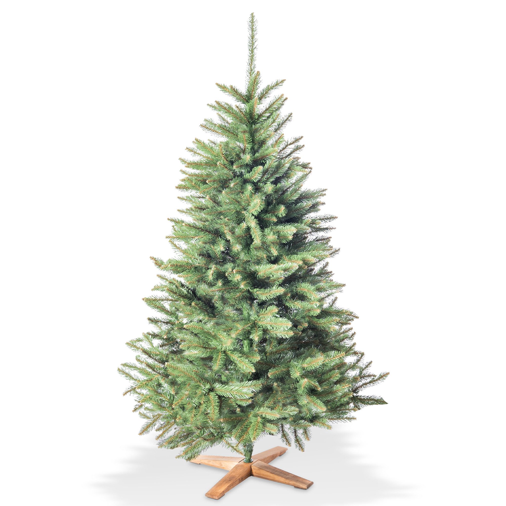 Künstlicher Weihnachtsbaum massiver Holzständer 180 oder 220 cm Grün