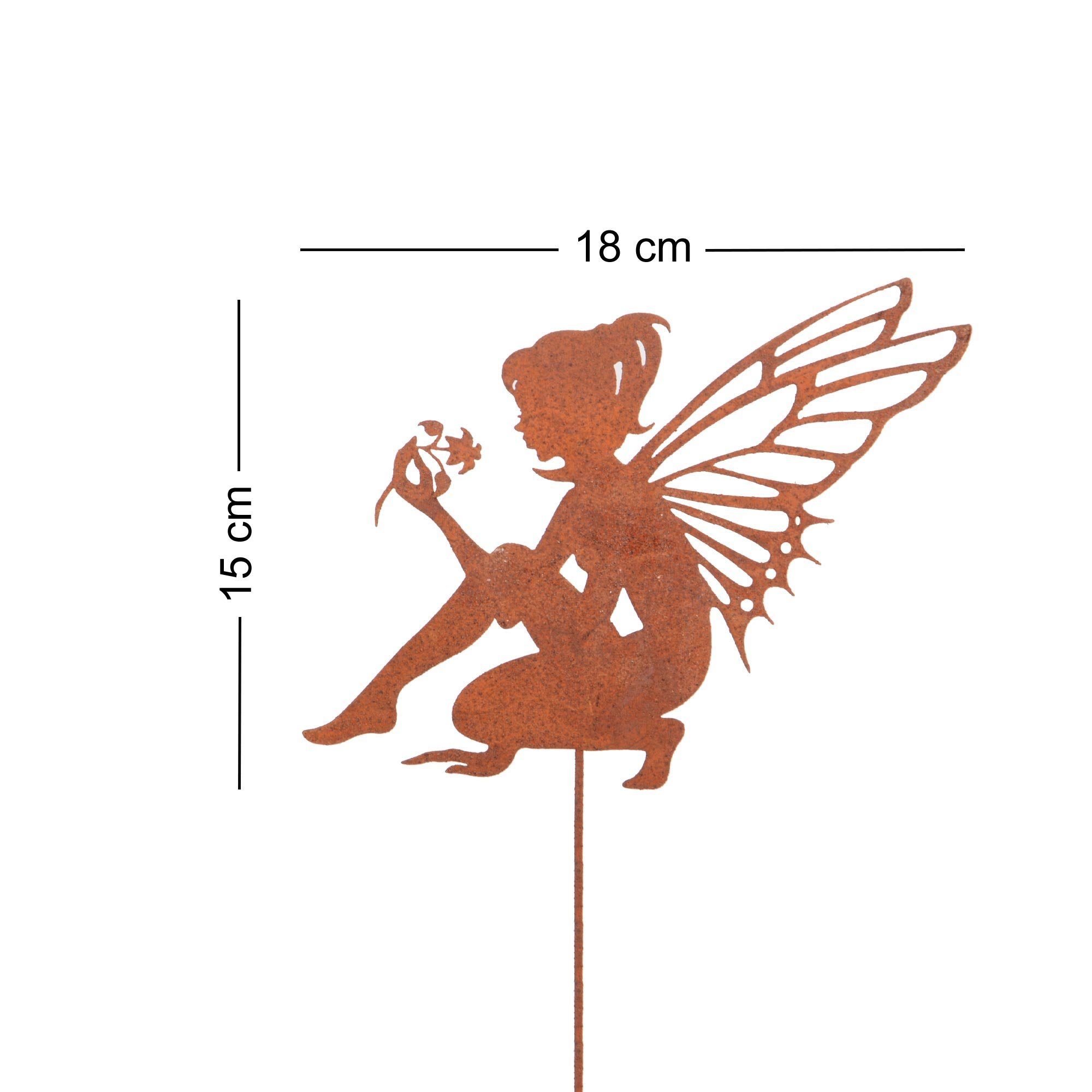 UNUS GARDEN Gartenstecker Roststecker Elfe sitzend (1-St) günstig online kaufen
