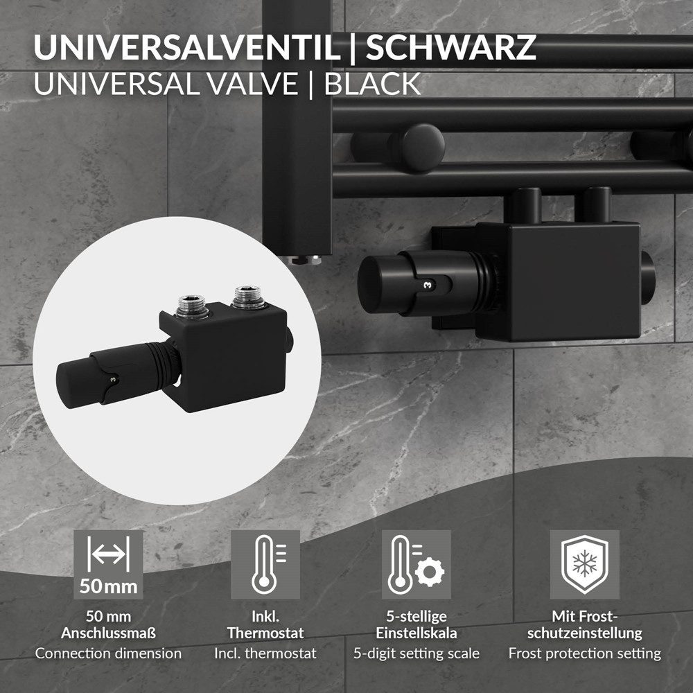 LuxeBath Heizkörperthermostat Ventil-Armaturen Multiblock Mittelanschluss A günstig online kaufen