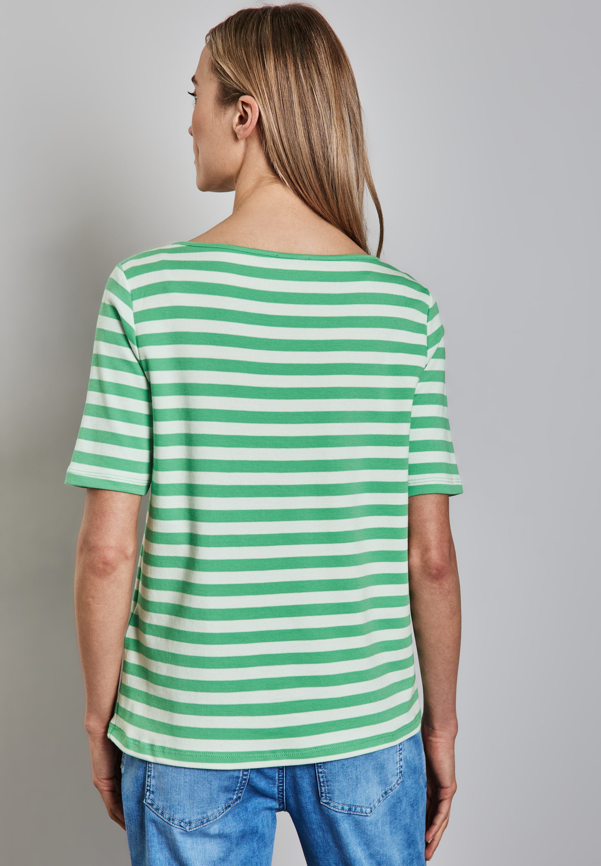 STREET ONE Rundhalsshirt, aus reiner Baumwolle günstig online kaufen