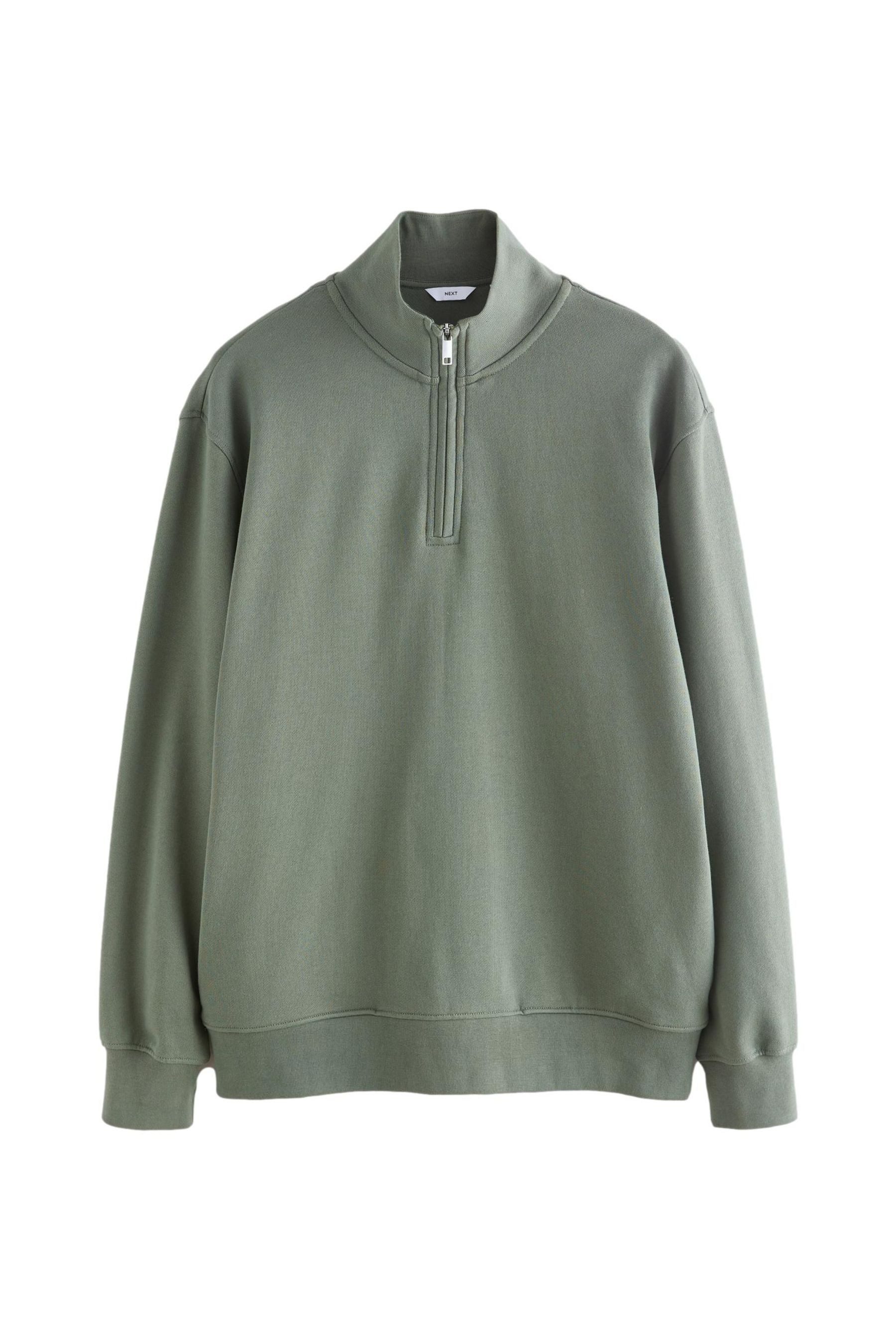 Sweater Leichtes Jersey-Sweatshirt mit Viertel-RV