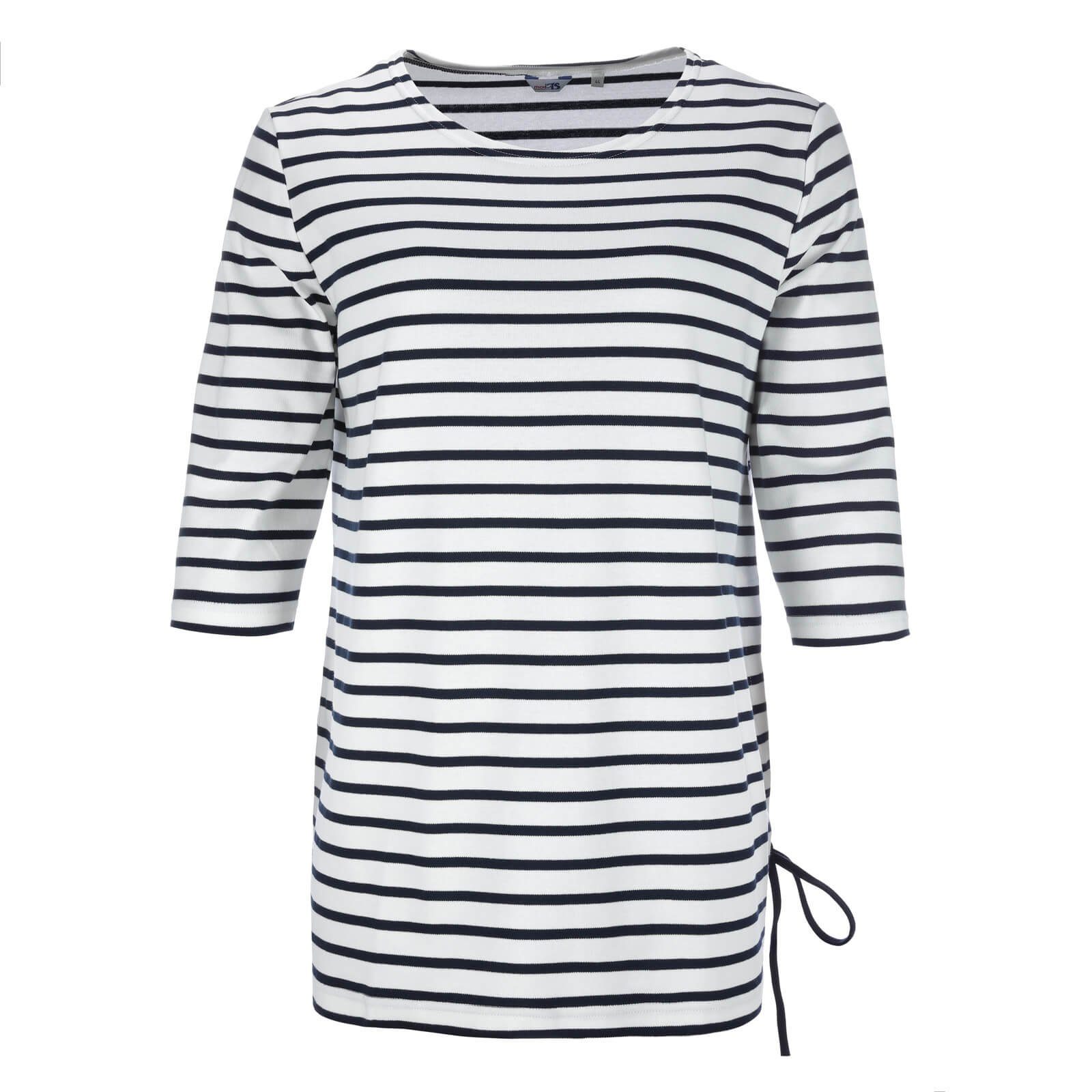 modAS Rundhalsshirt 25703 Damen Long-Shirt 1/2-Arm Streifen Maritim mit mod günstig online kaufen