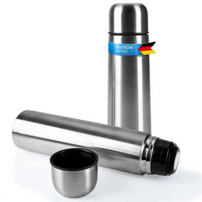 Goods+Gadgets Thermoflasche Edelstahl Thermoskanne, doppelwandiger Thermobecher Isolierkanne