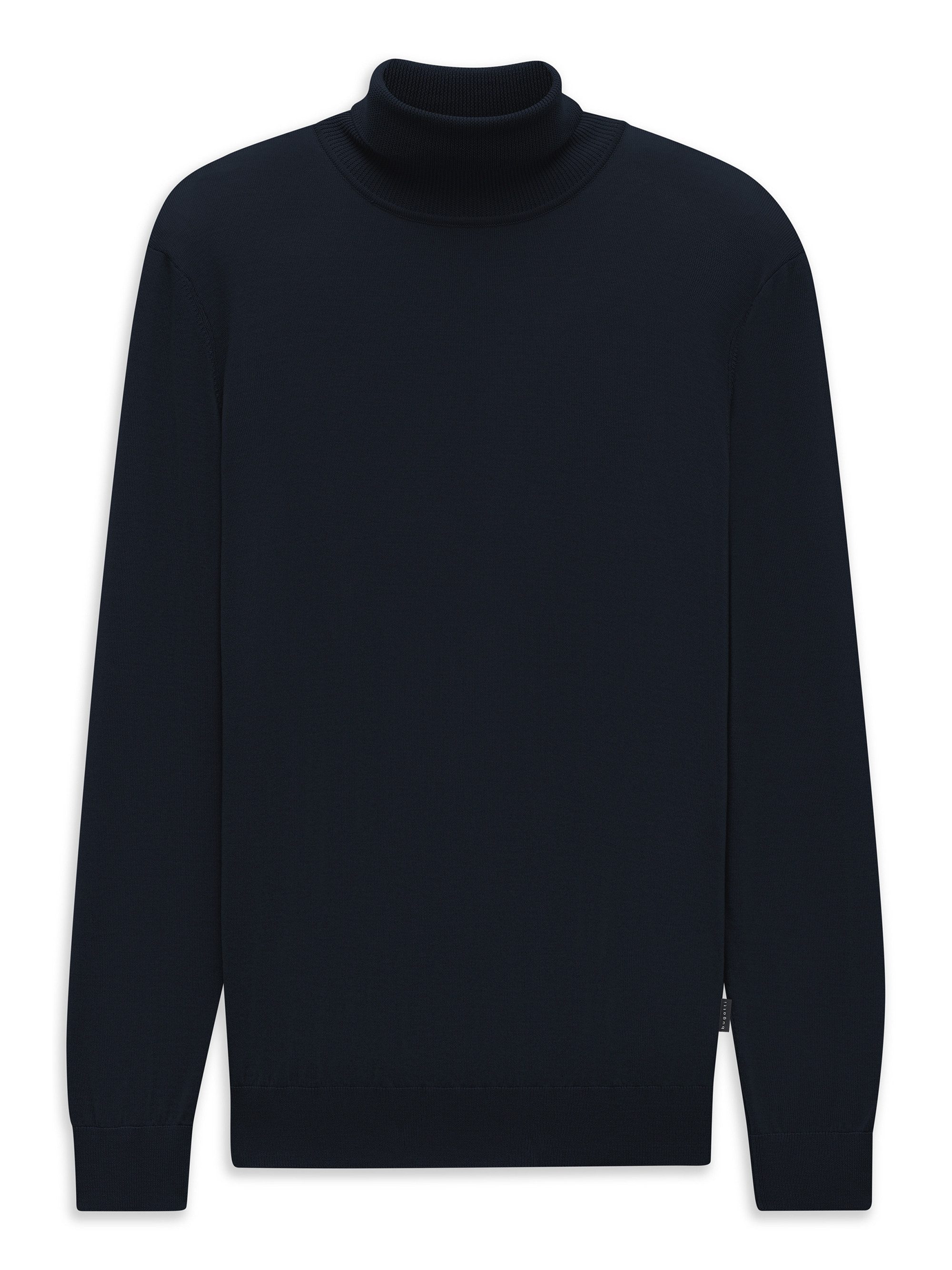 bugatti Rollkragenpullover Regular Fit Regular Fit Wolle Feinstrick