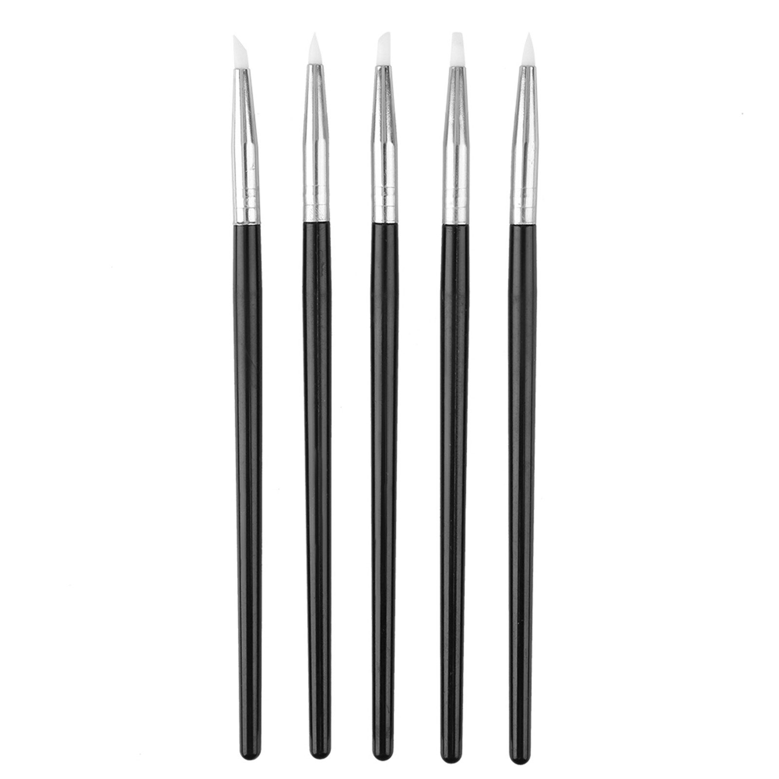 GARRYFIZH Modellierwerkzeug 5pcs Silikonpinsel Modellierpinsel, Weiche Gummispitze Modellierstift, Silikon-Spitzen, Vielseitig, Präzises Arbeiten