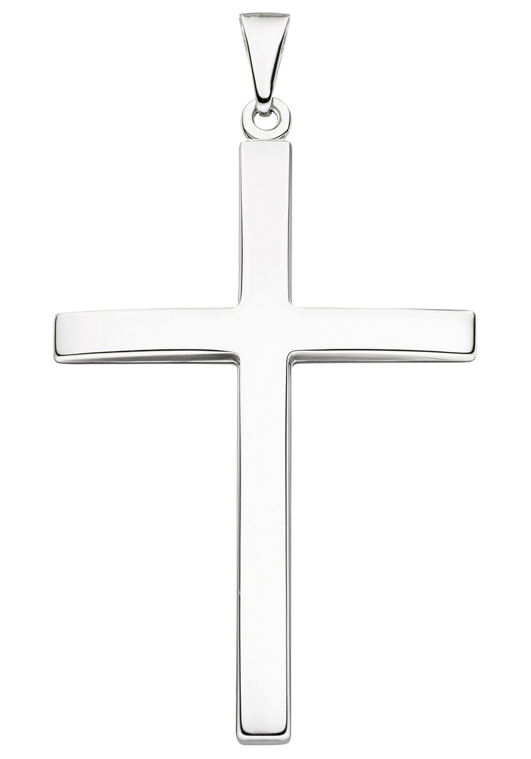 JOBO Kreuzanhänger Anhänger Kreuz, 925 Silber, Höhe ca. 58,4 mm, Breite ca.  36,1 mm, Tiefe ca. 2,4 mm