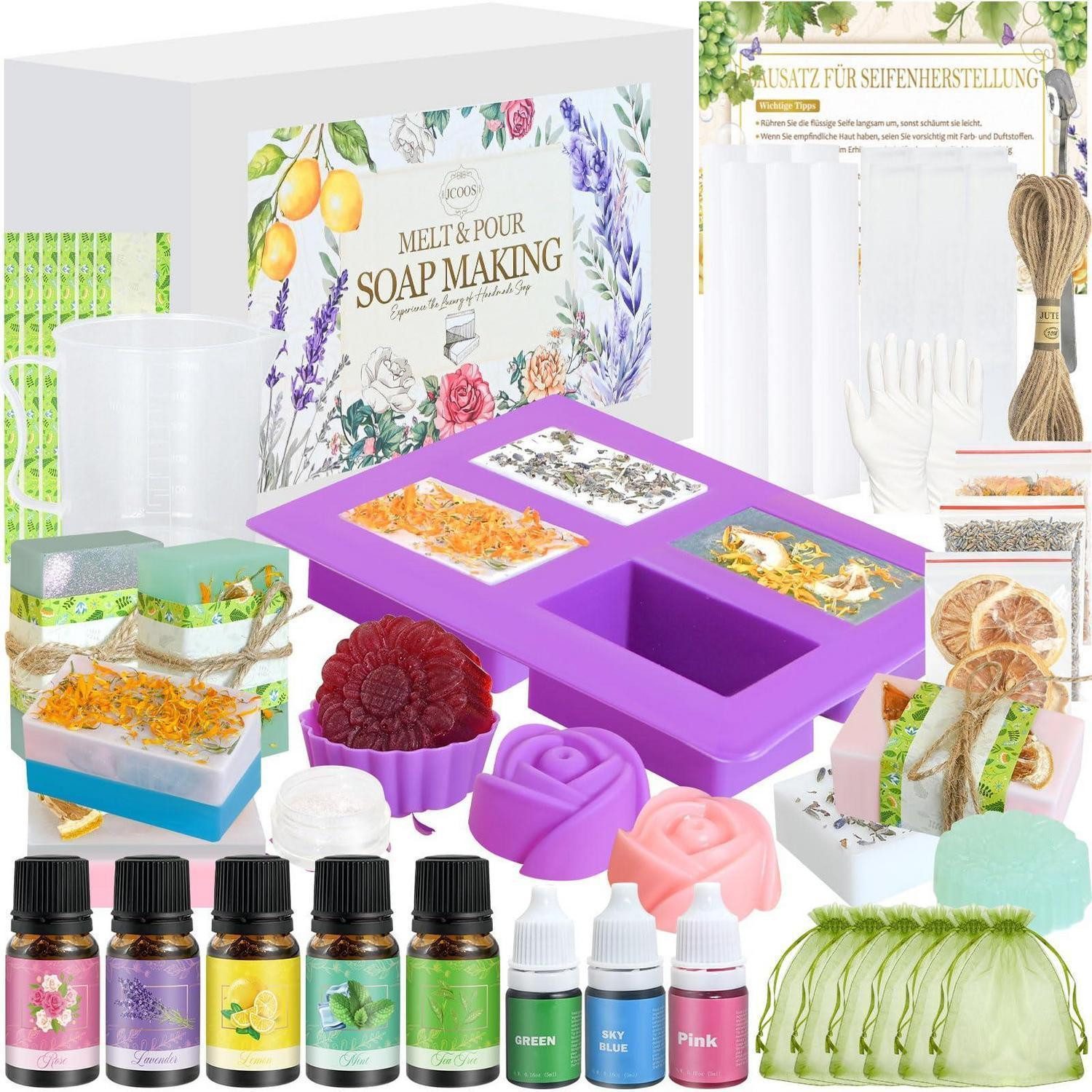 LuxusKollektion Kreativset Bastelset Seife Selber Machen DIY Set für Erwachsene