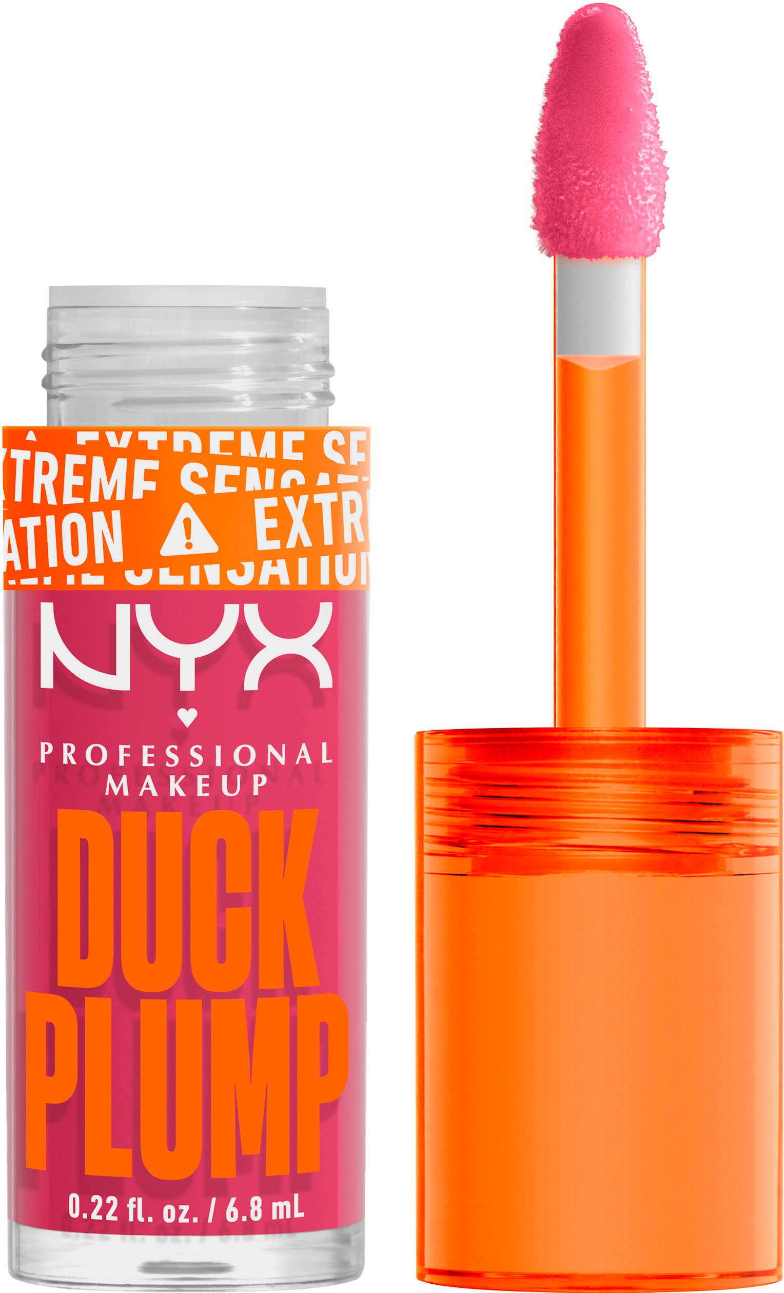 NYX PROFESSIONAL MAKEUP Lipgloss DUCK PLUMP LIP LACQUER, sofortiger Schmollmund-Effekt dank Kollagenpeptiden