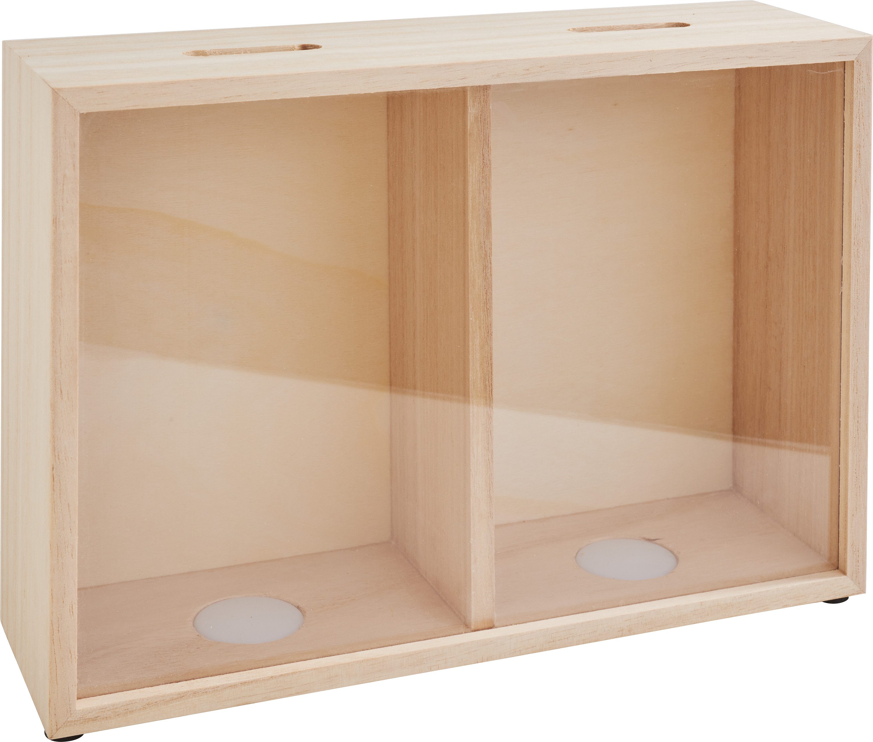 VBS Spardose Spardose mit 2 Fächern, 16,5 x 24 x 7,3 cm