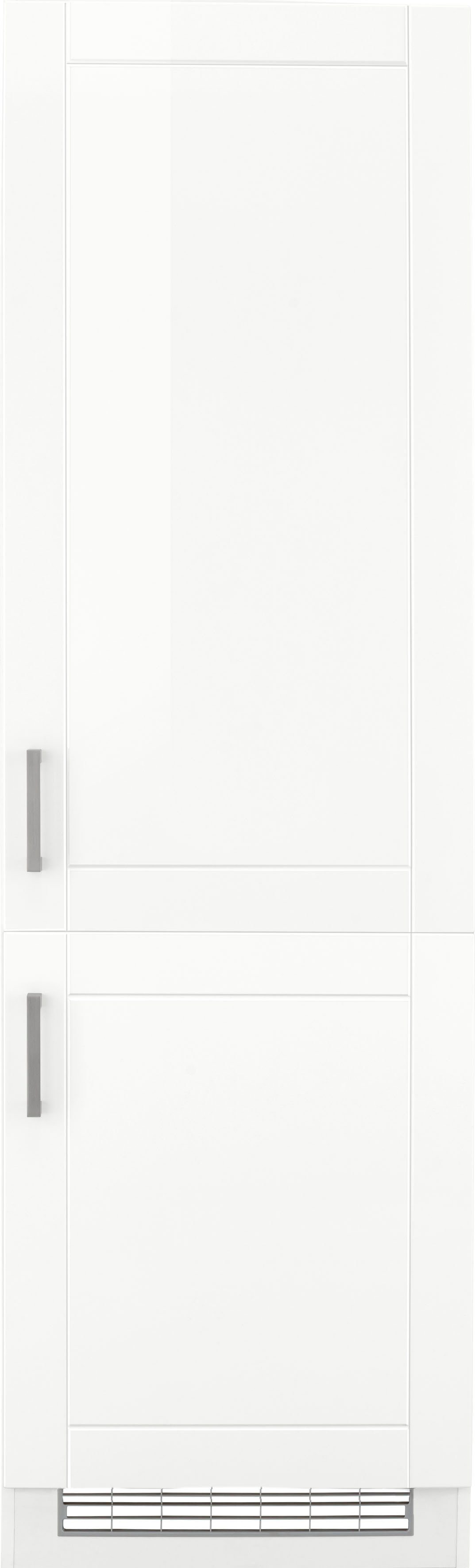 cm 178 HELD mit MÖBEL hoch, | Tinnum Kühlumbauschrank Nischenmaß breit, Metallgriffe, weiß cm 60 200 cm weiß