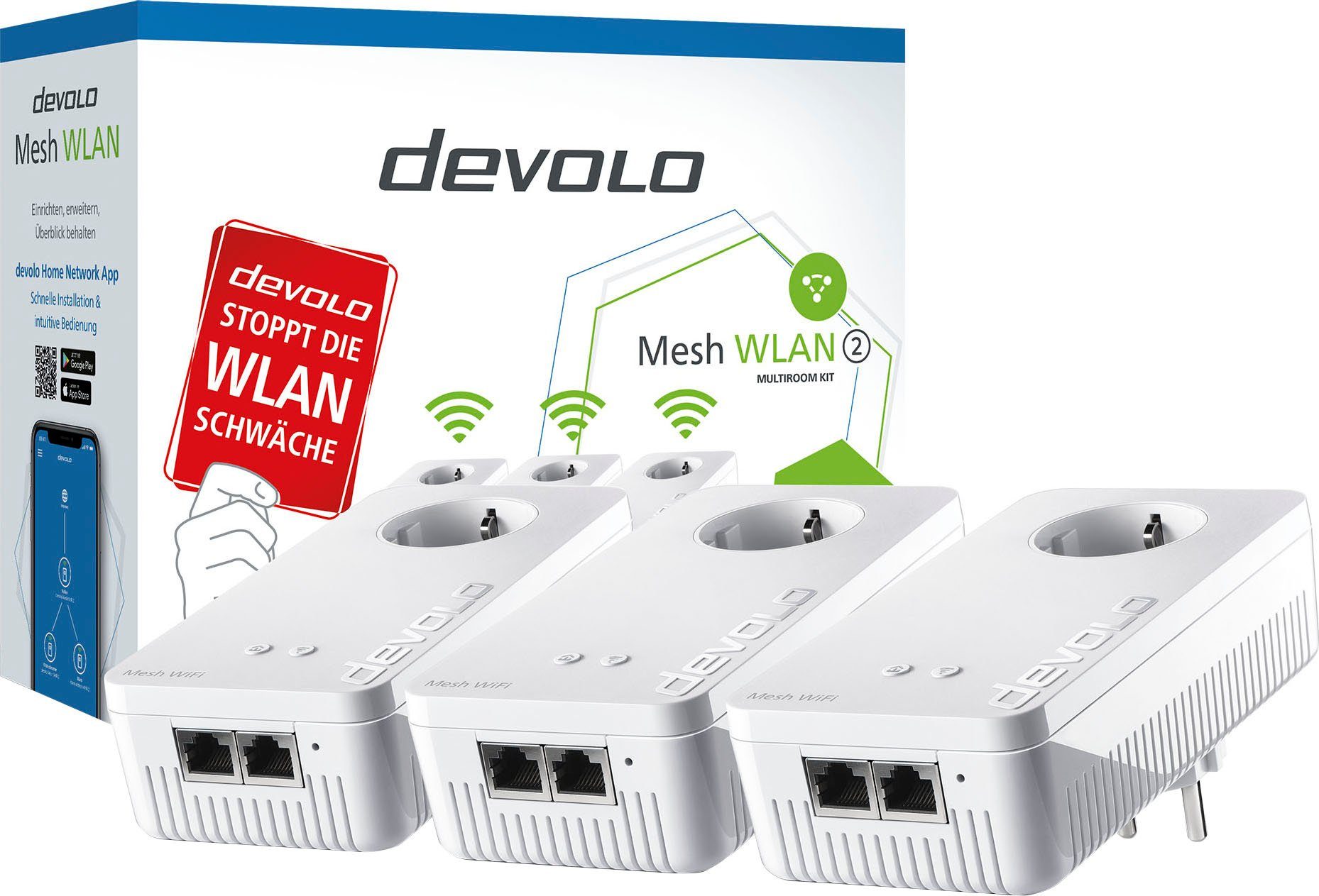 2 Netzwerk-Switch DEVOLO Kit Multiroom Mesh WLAN