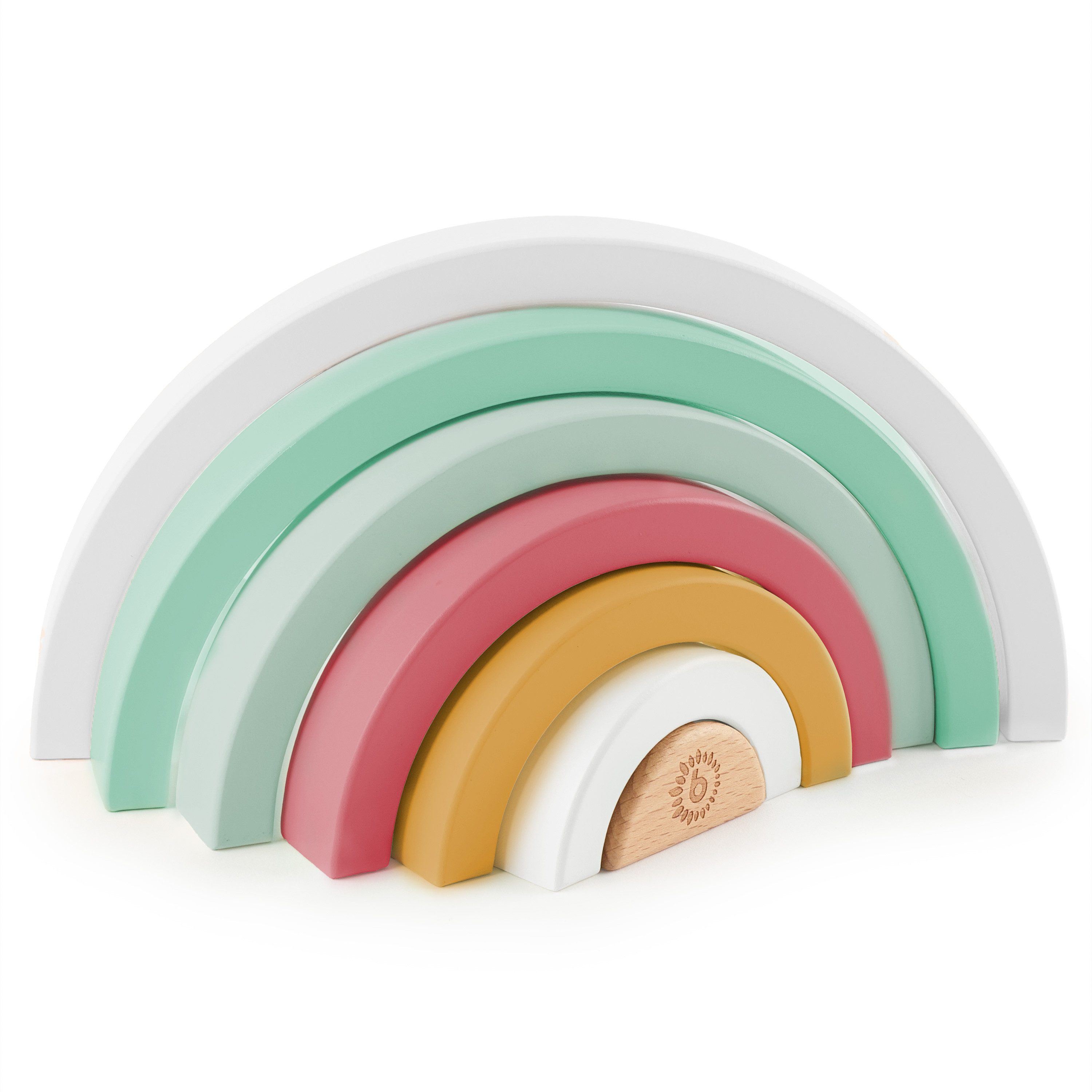 BIECO Stapelspielzeug Bieco Regenbogen Holz Berry