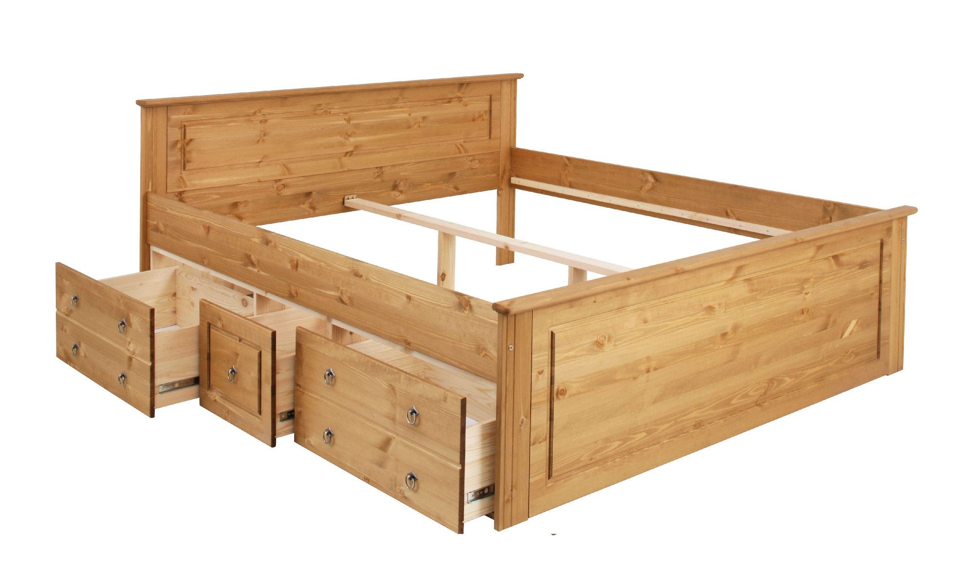 OTTO home Massivholzbett Hugo, FSC® zertifiziert, Landhausstil, zeitlos und edel (auch als Super Sparset inklusive Schubkästen), Stauraumbett, extra belastbar,  – Bild 5 von 5