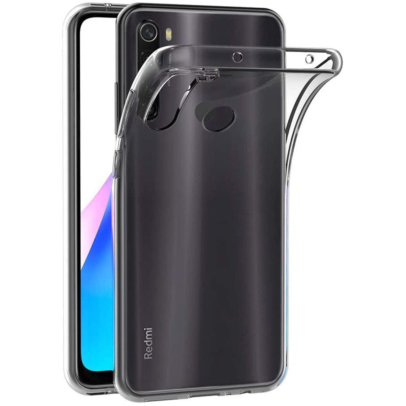 CoolGadget Handyhülle Silikon Handy Hülle Slim für Xiaomi Redmi Note 8T 6,3 Zoll, dünne TPU Schutzhülle Case in transparent / durchsichtig