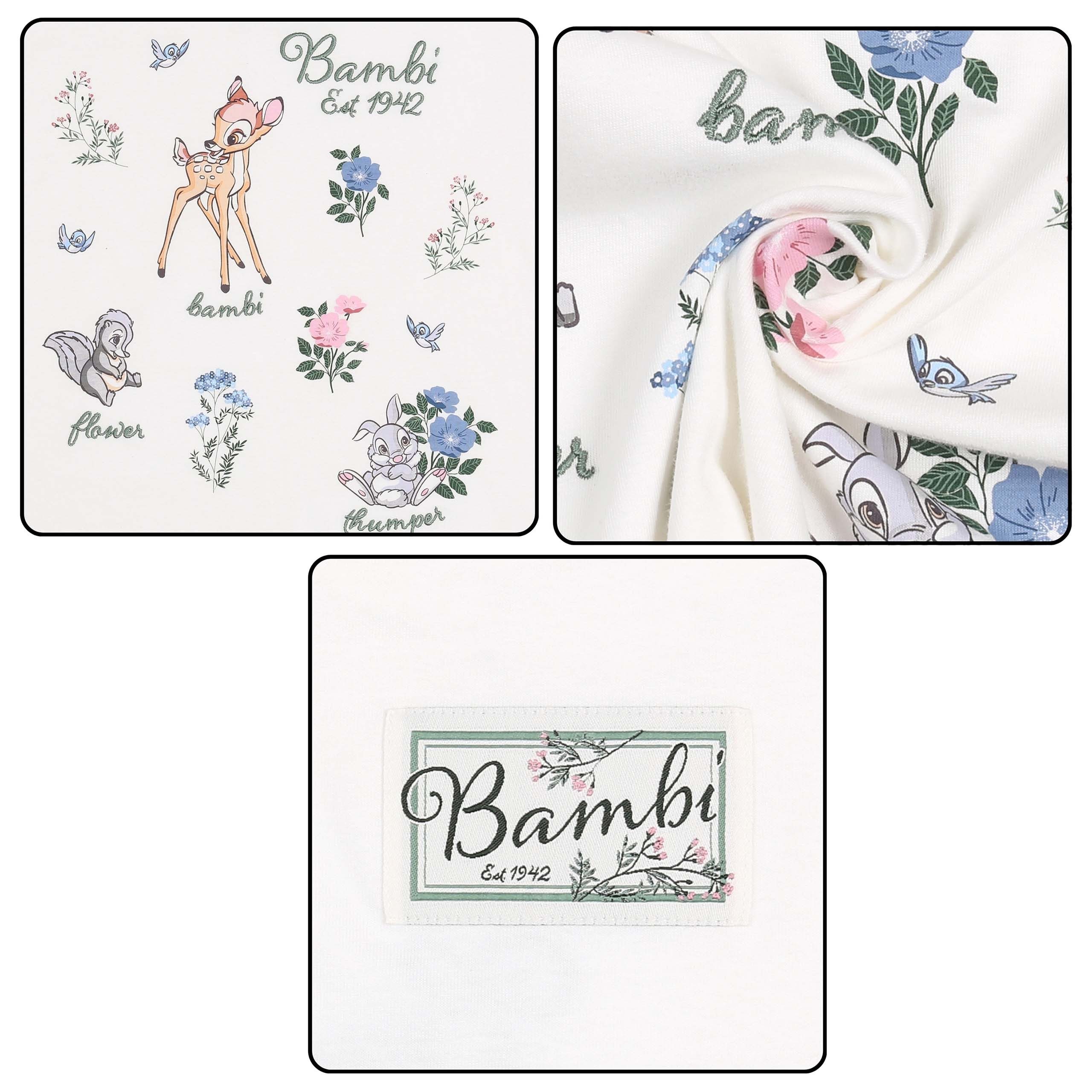 Disney Bambi Pyjama Disney Bambi Thumper Damenpyjama Baumwolle, 2-teilig, Kurzarm