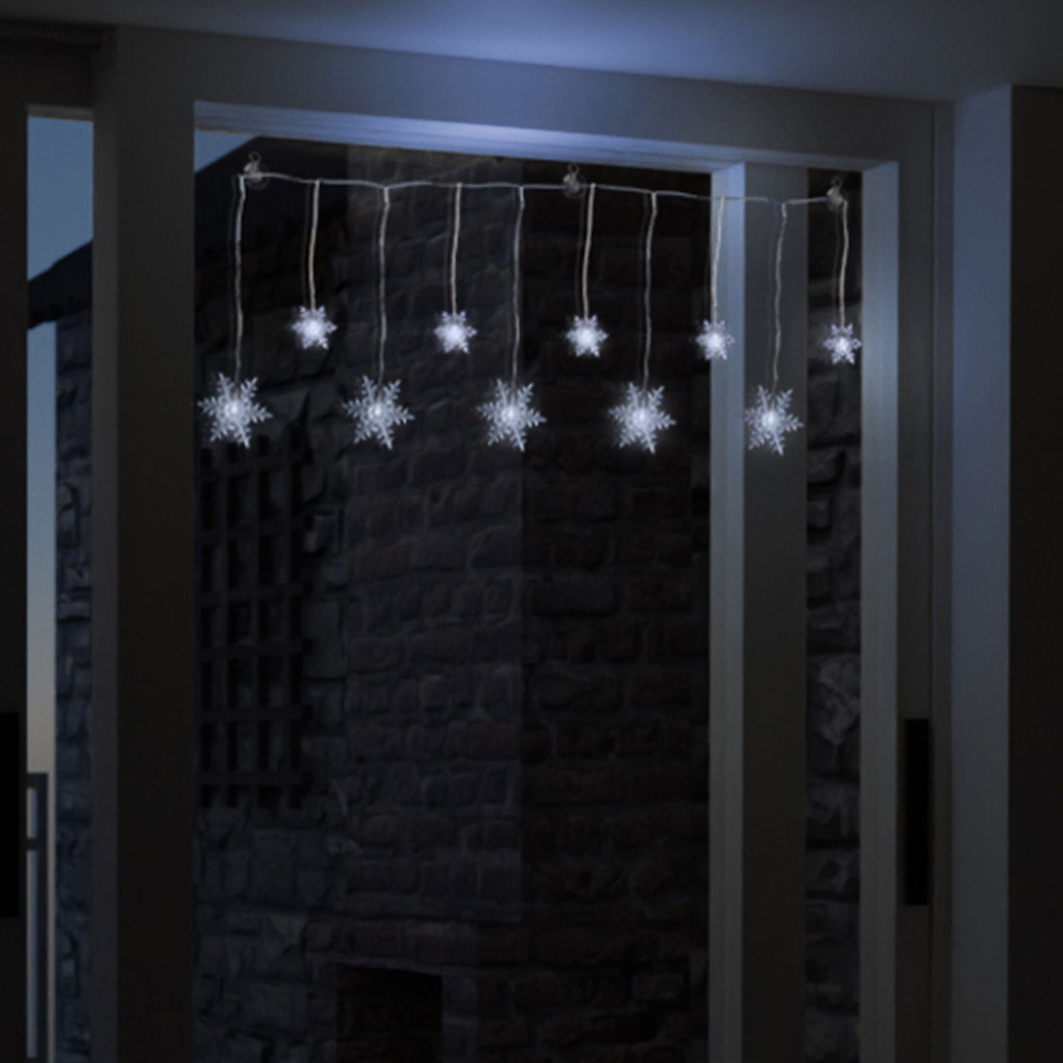 Mojawo Lichtervorhang Lichterkette Lichtervorhang Schneeflocke Beleuchtung günstig online kaufen