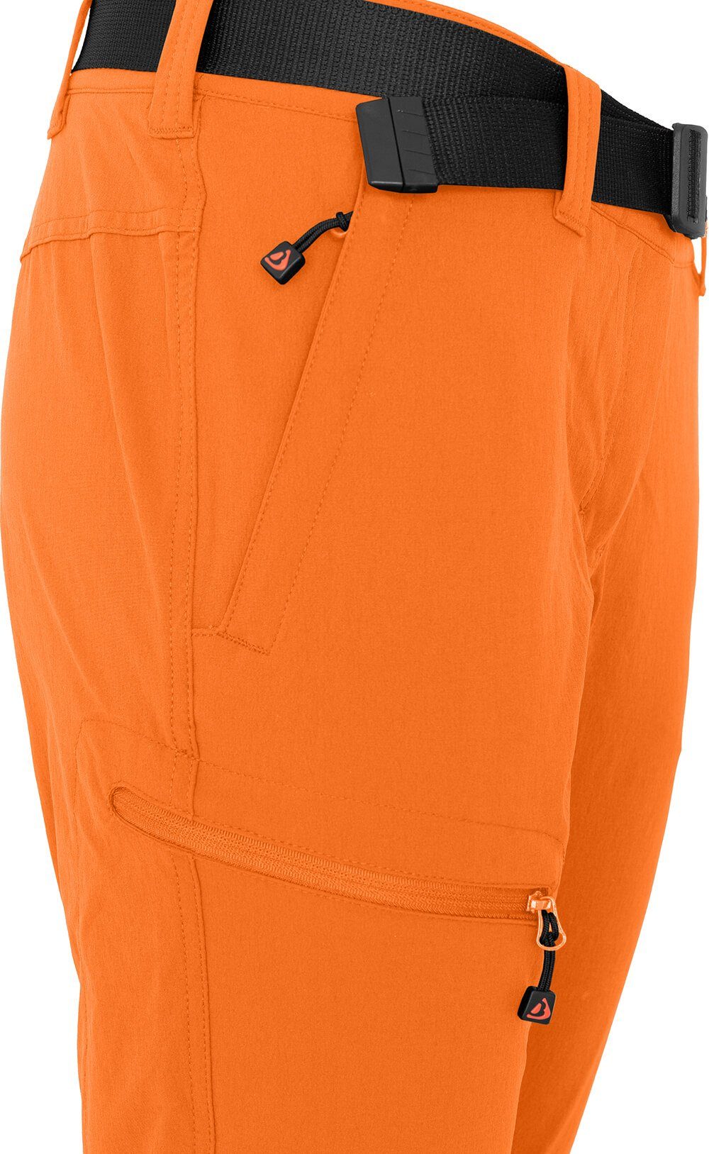 Wanderhose, orange (slim) vielseitig, Damen Capri BARLEE 3/4 Normalgrößen, Bergson pflegeleicht, Outdoorhose