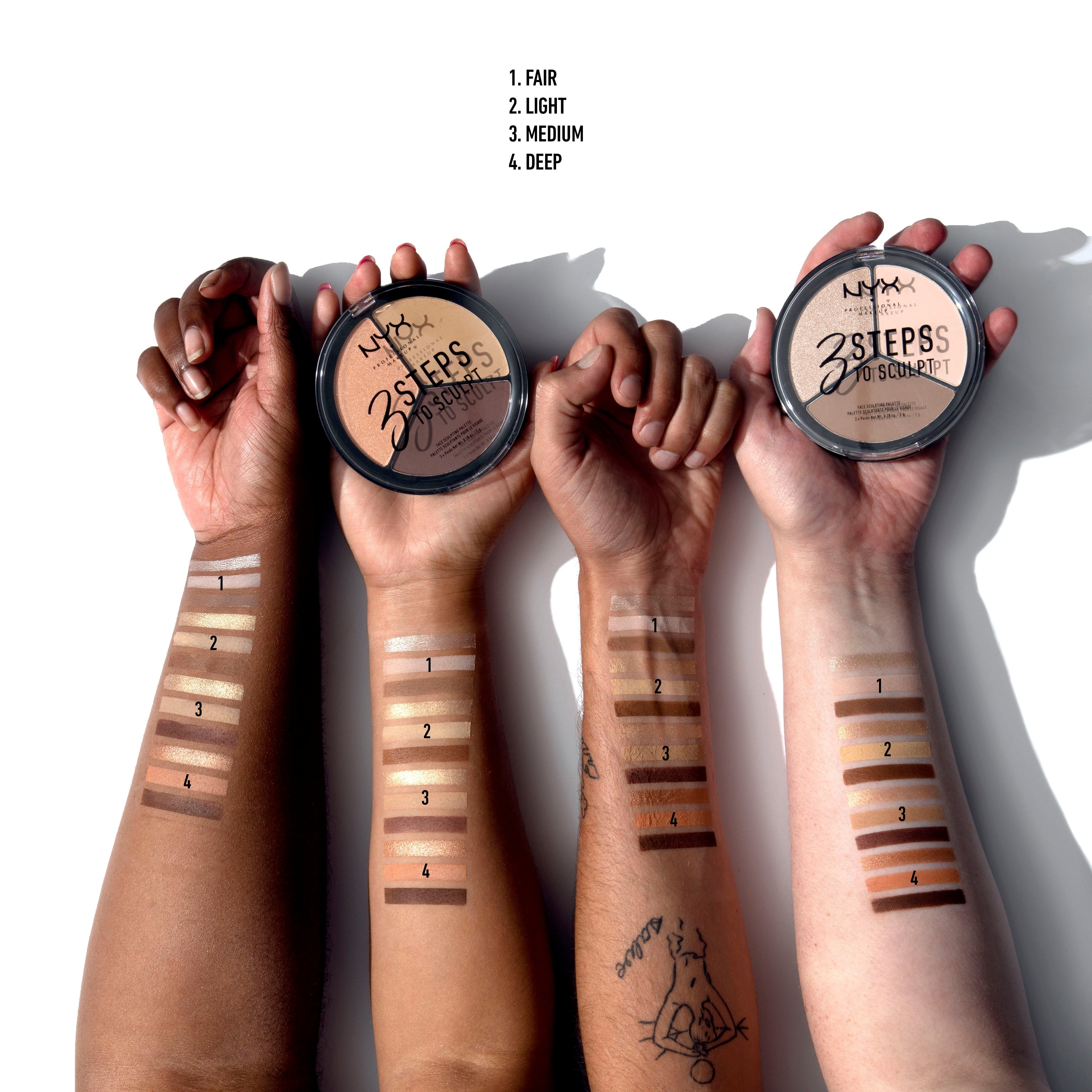 NYX Puder NYX Makeup Professional 3 Sculpt Steps to