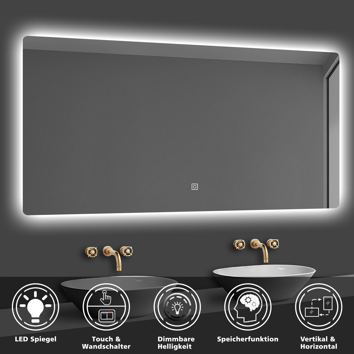 duschspa Badspiegel Spiegel mit LED Beleuchtung günstig online kaufen