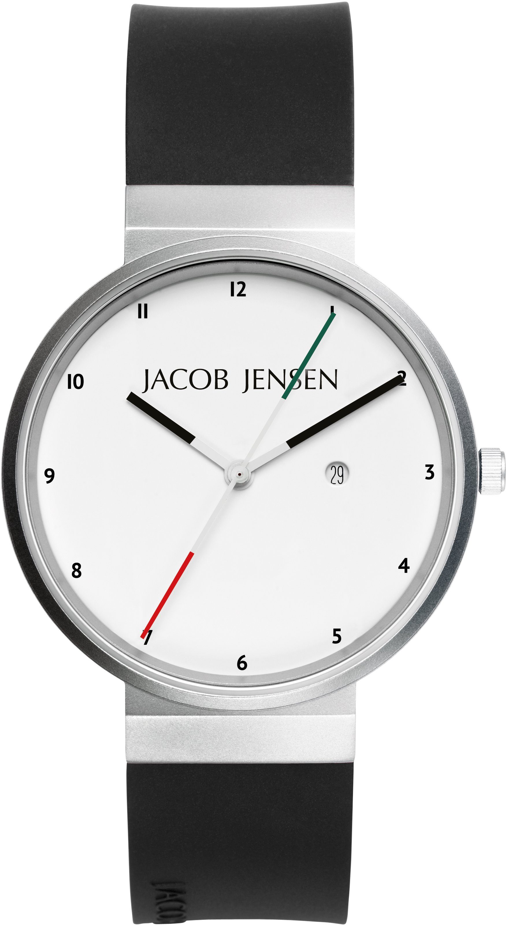 Jacob Jensen Titanuhr Titanium Series NEW Herren 35mm Титановые часы, langer Sekundenzeiger