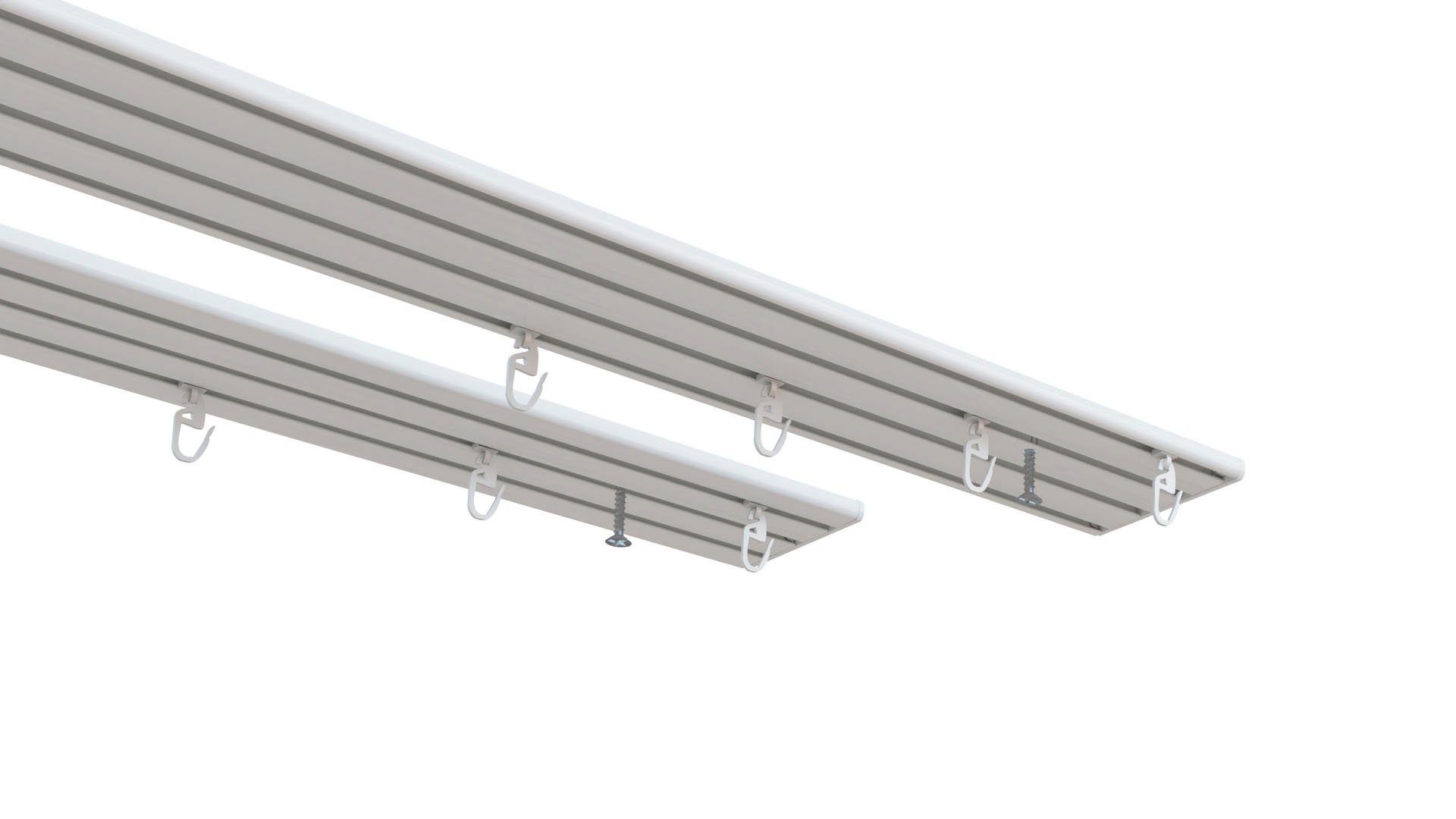 OTTO home Gardinenschiene Tanbul, 4-läufig, Fixmaß, mit Bohren, verschraubt, Aluminium