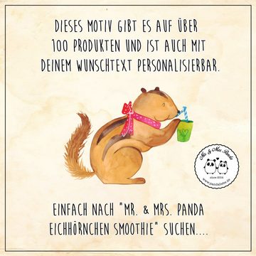Mr. & Mrs. Panda Dekokiste 19 x 12 cm Eichhörnchen Smoothie - Gelb Pastell - Geschenk, Geschenkb (1 St), Hochwertiges Holzfaser