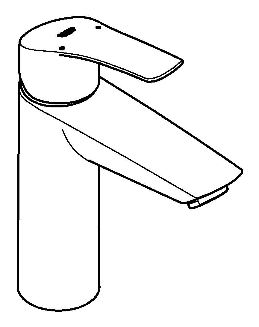 mm Einhand-Waschtischbatterie Chrom Eurosmart Ausladung Grohe - M-Size Waschtischarmatur 121