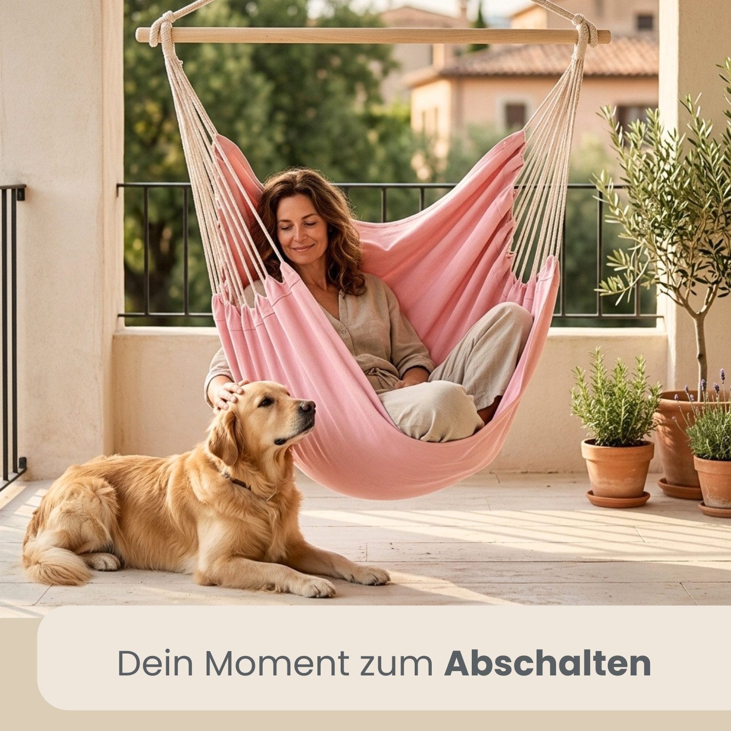 AMANKA Hängestuhl für 2 Personen: XXL Outdoor Hängesessel bis 150 kg - Garten und Balkon, 185 x 130 cm Hängesitz für Kinder und Erwachsene - 360° Relaxsessel