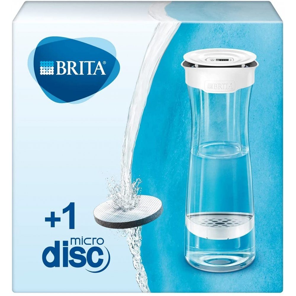 Fill und BRITA - Wasserfilter weiß/grau Kalk- - & Serve Karaffe Wasserfilter