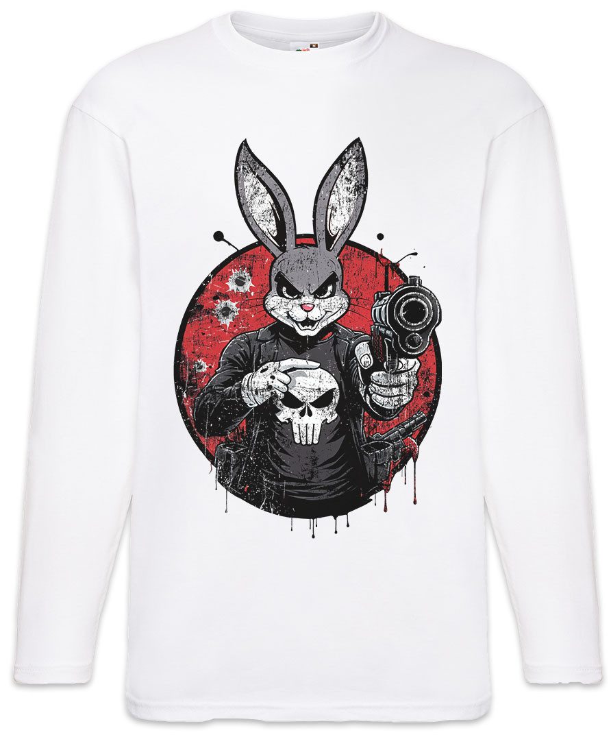 Langarmshirt Vigilante Bunny Langarm T-Shirt Skull Logo Toon Cartoon Comic Wild