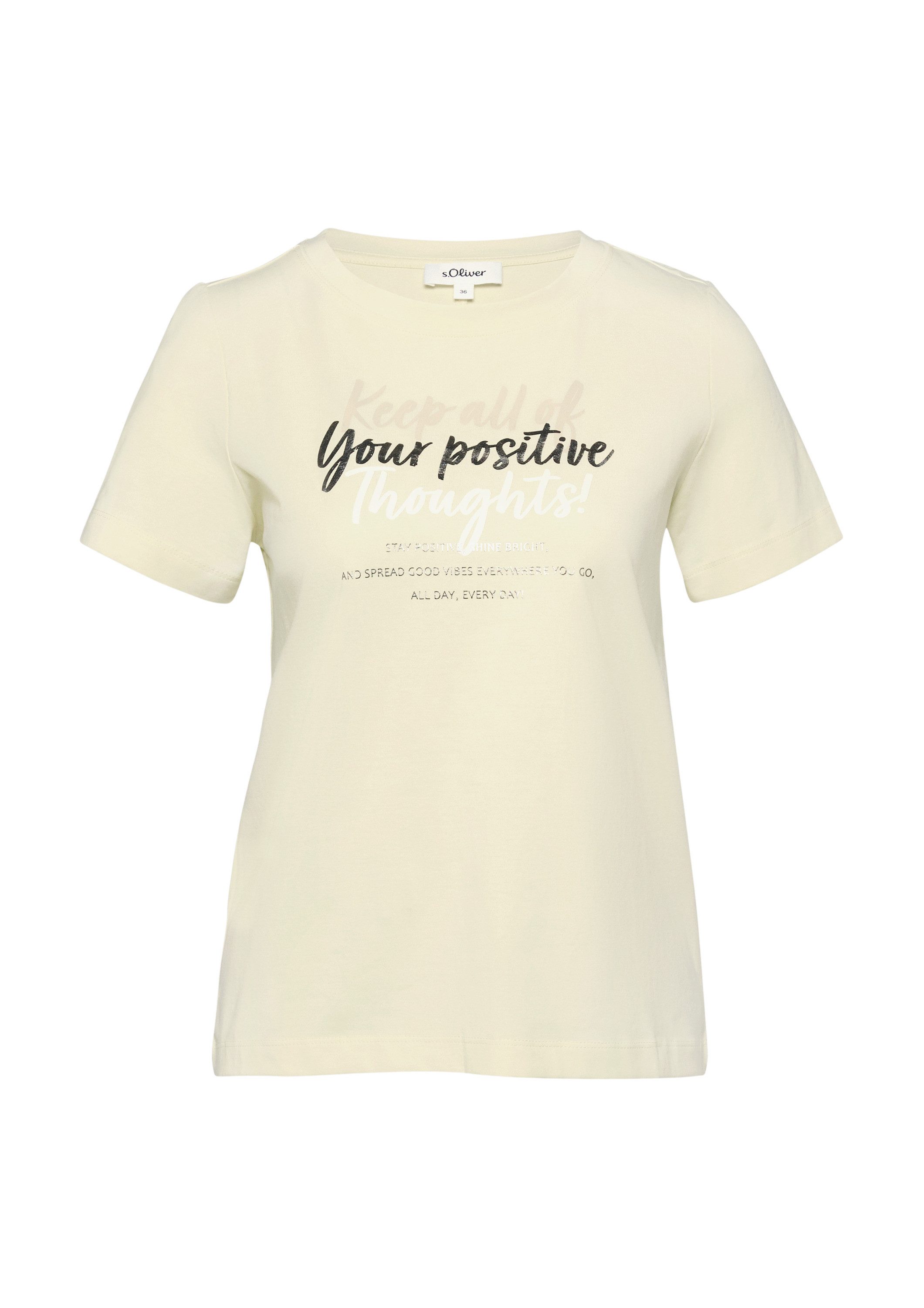 s.Oliver Kurzarmshirt T-Shirt T-Shirt aus weichem Baumwollmix mit Artwork günstig online kaufen