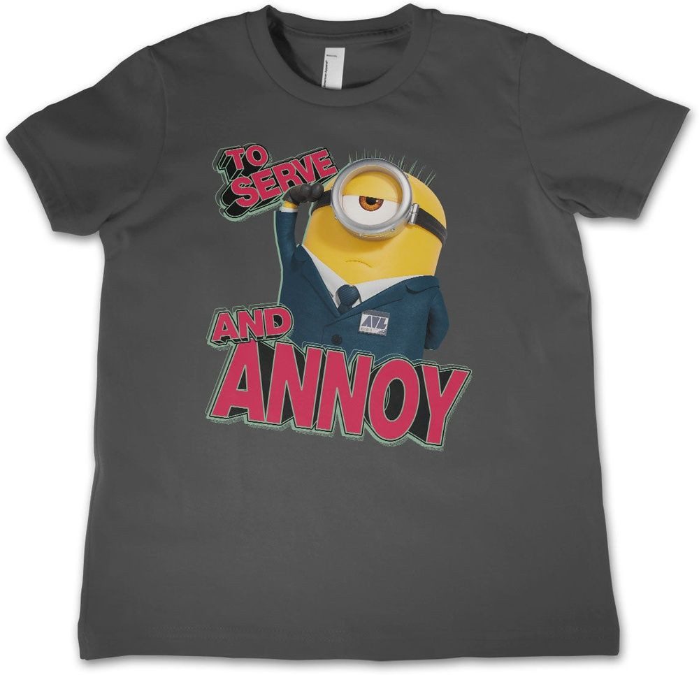 Minions T-Shirt To Serve And Annoy Kids Tee